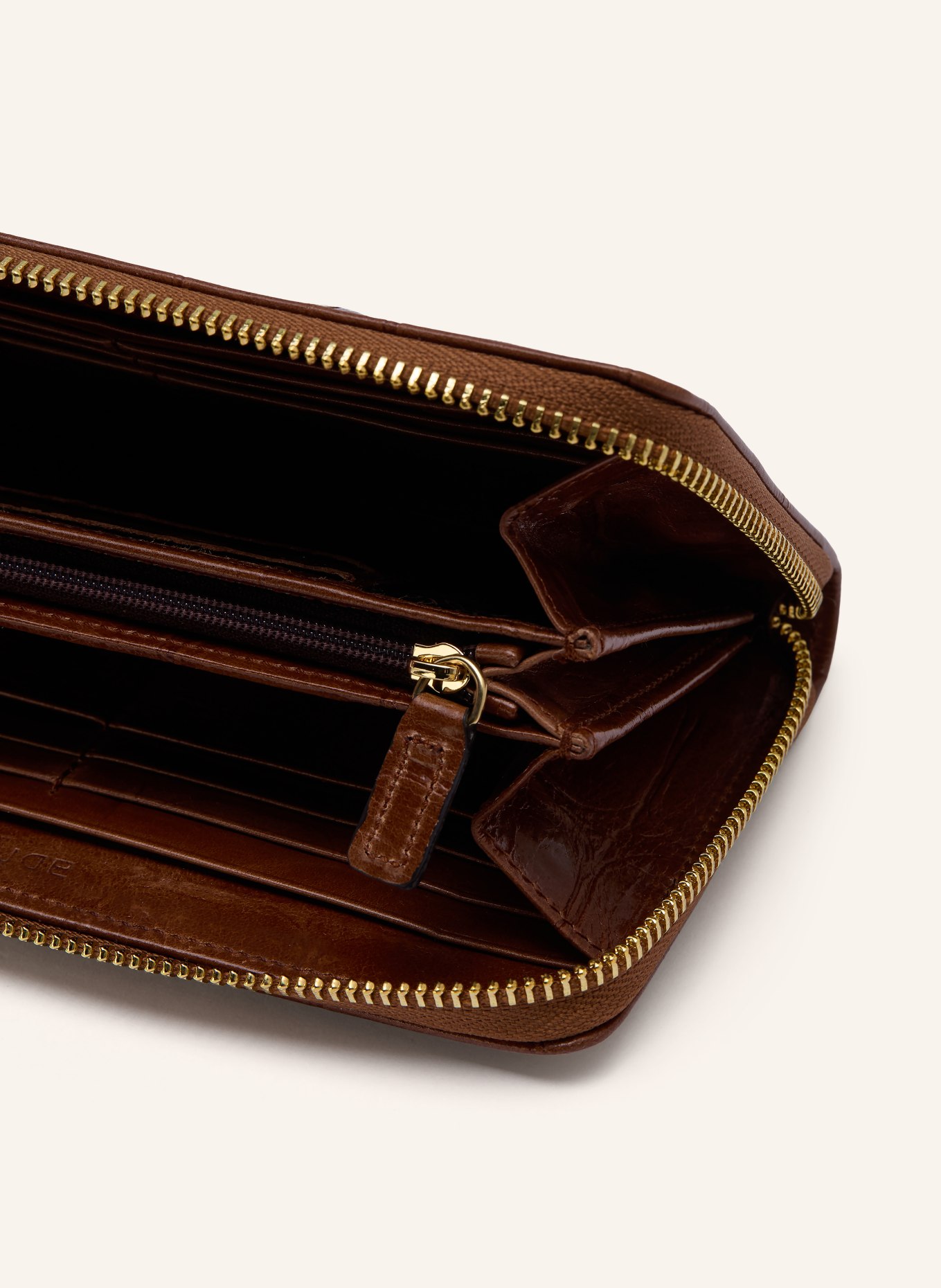 abro purse: BROWN / GOLD