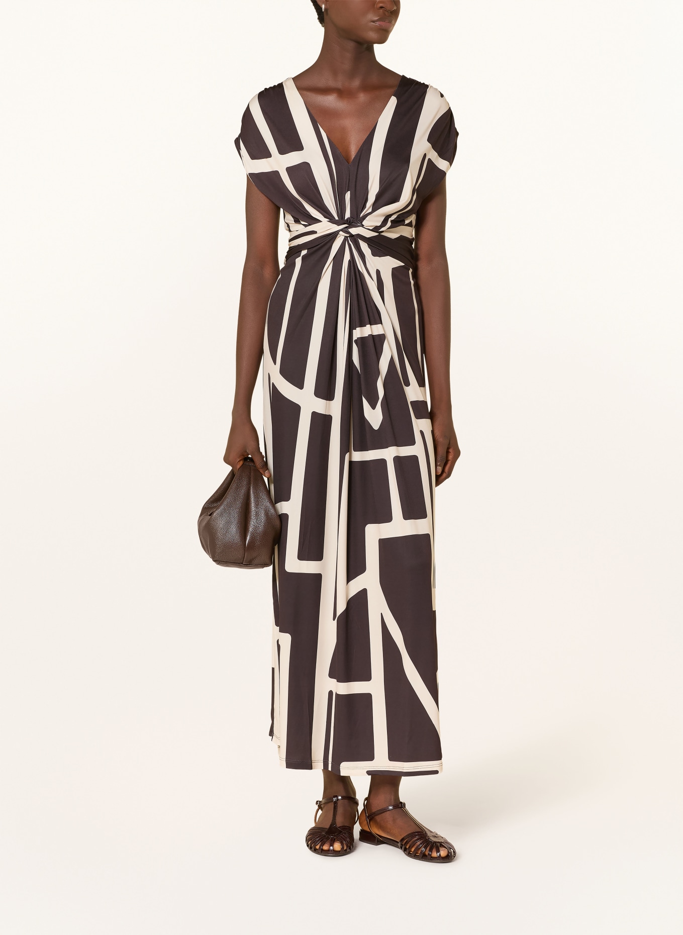 Miss Lagotte robe: MARRON FONCÉ / BEIGE