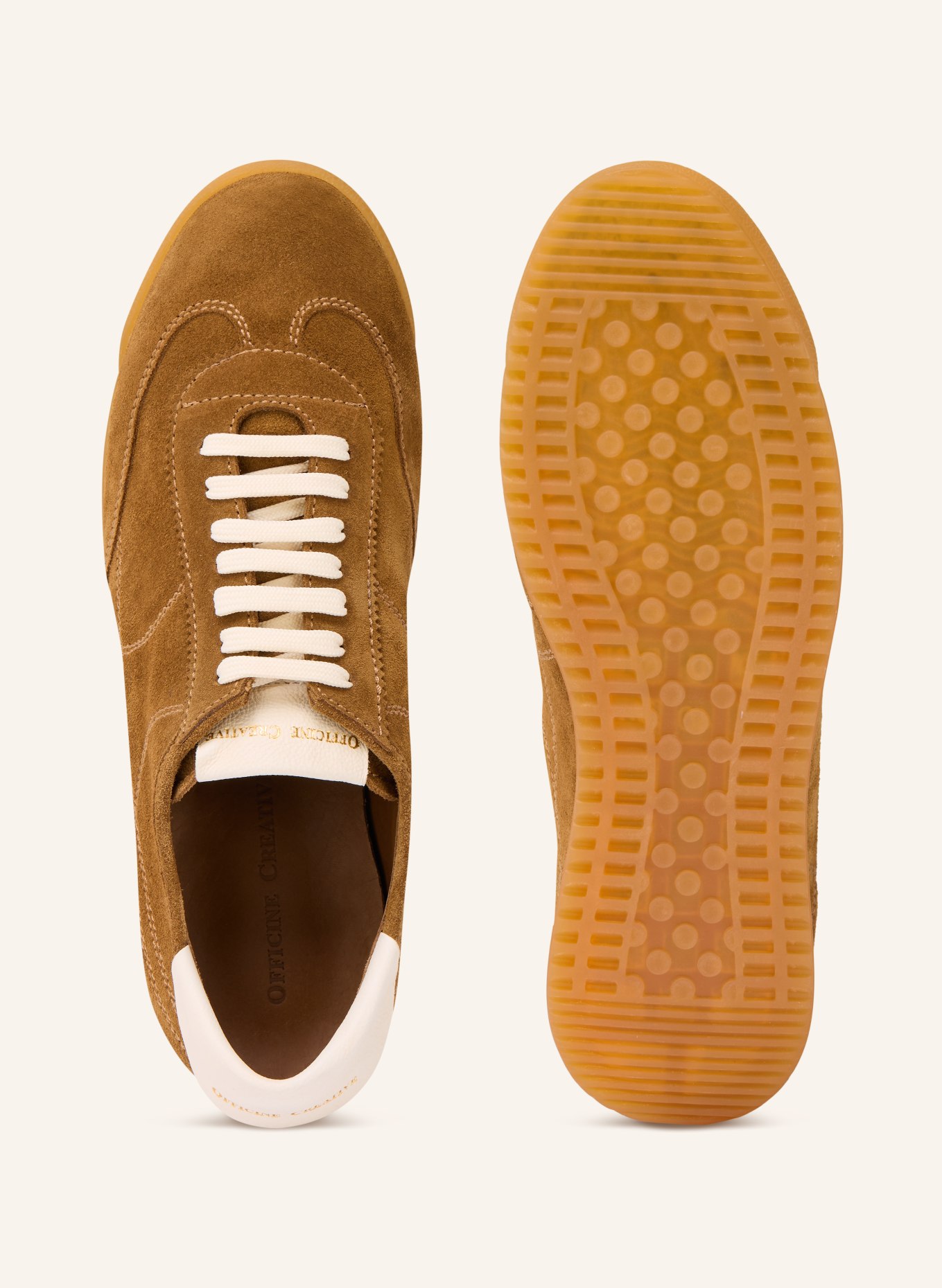 OFFICINE CREATIVE Tenisky KISMET: HNĚDÁ / KRÉMOVÁ