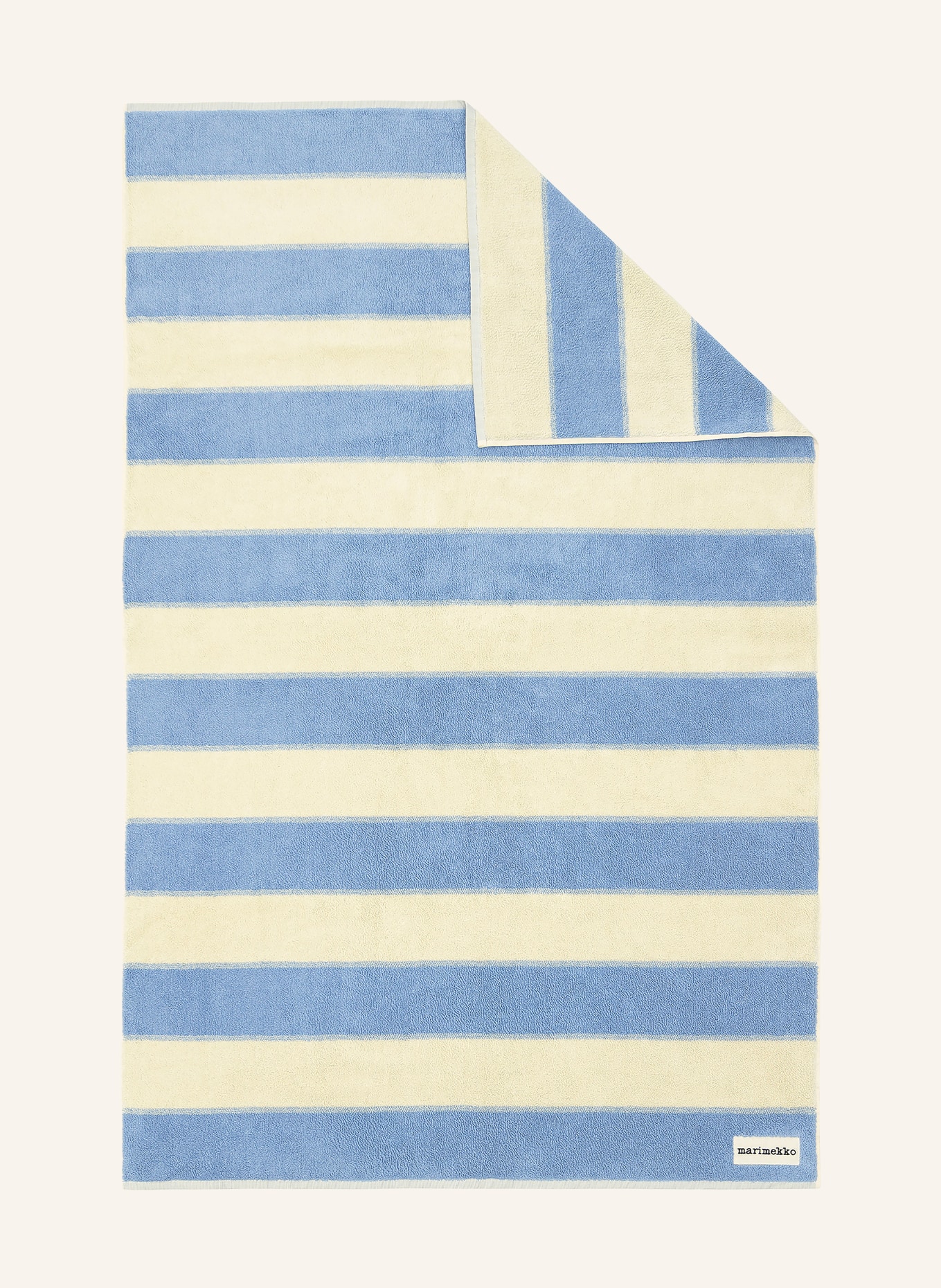 marimekko Badetuch GALLERIA: HELLBLAU / ECRU