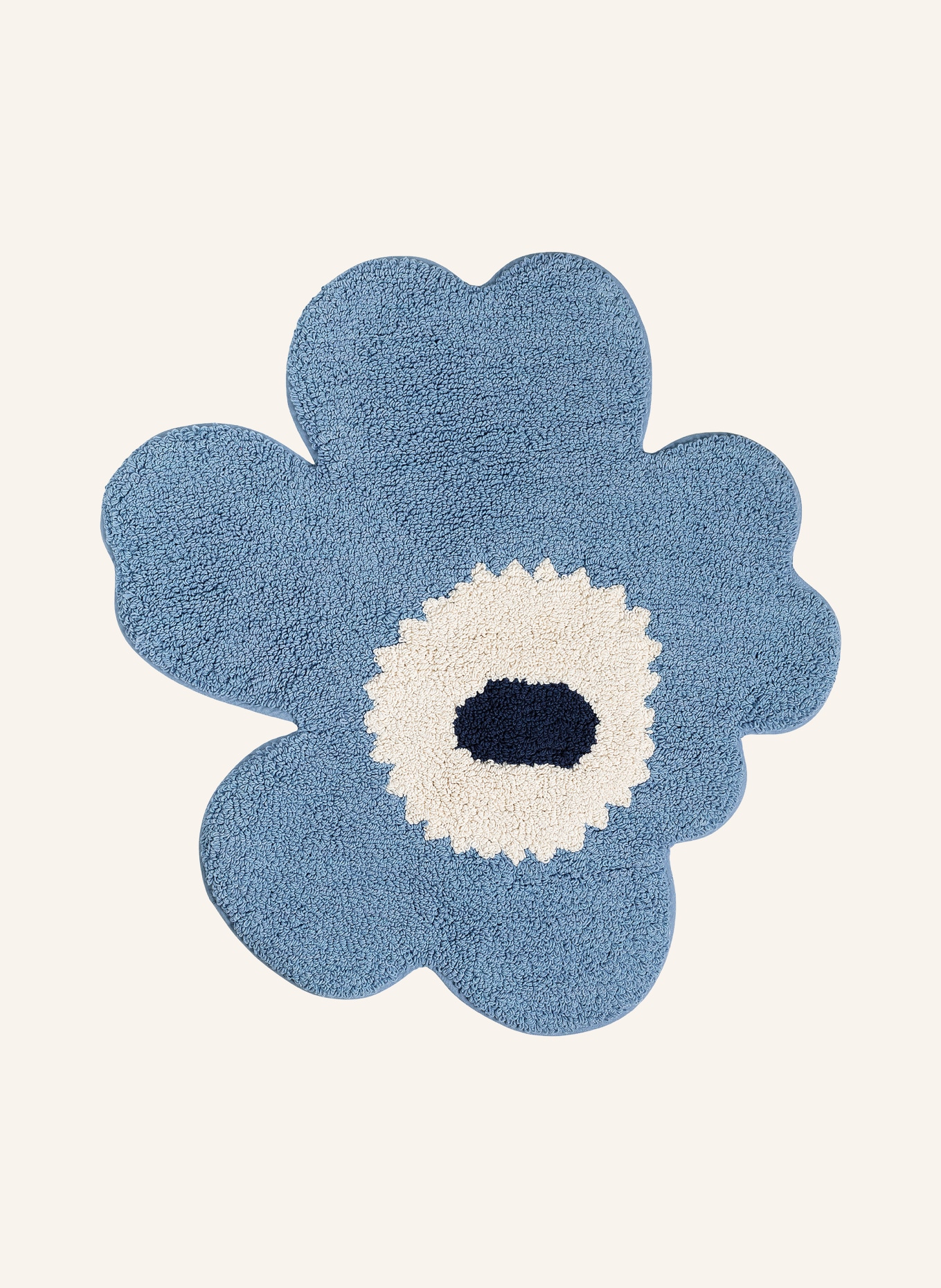 marimekko Badematte UNIKKO: BLAUGRAU / CREME