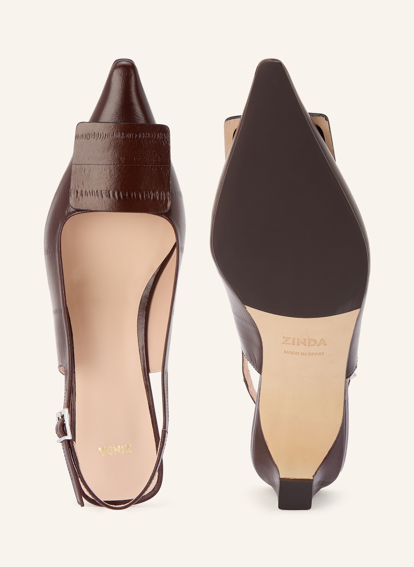 ZINDA Slingpumps CANDY: DUNKELBRAUN