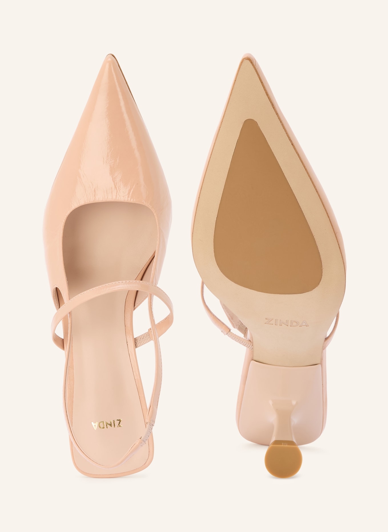 ZINDA KALIA slingback pumps: BEIGE
