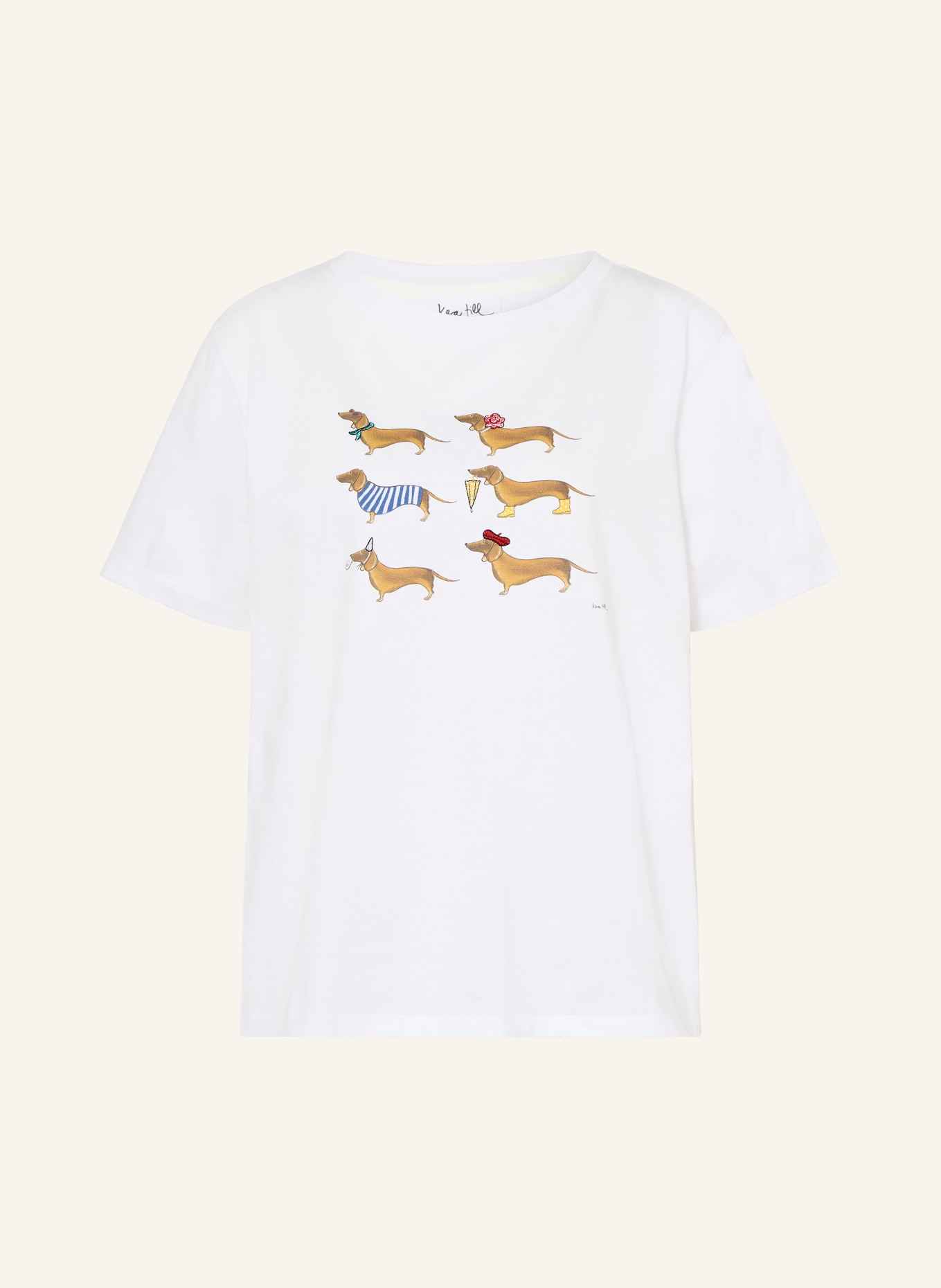 kera till Tričko DACKEL: BÍLÁ / VELBLOUDÍ / MODRÁ