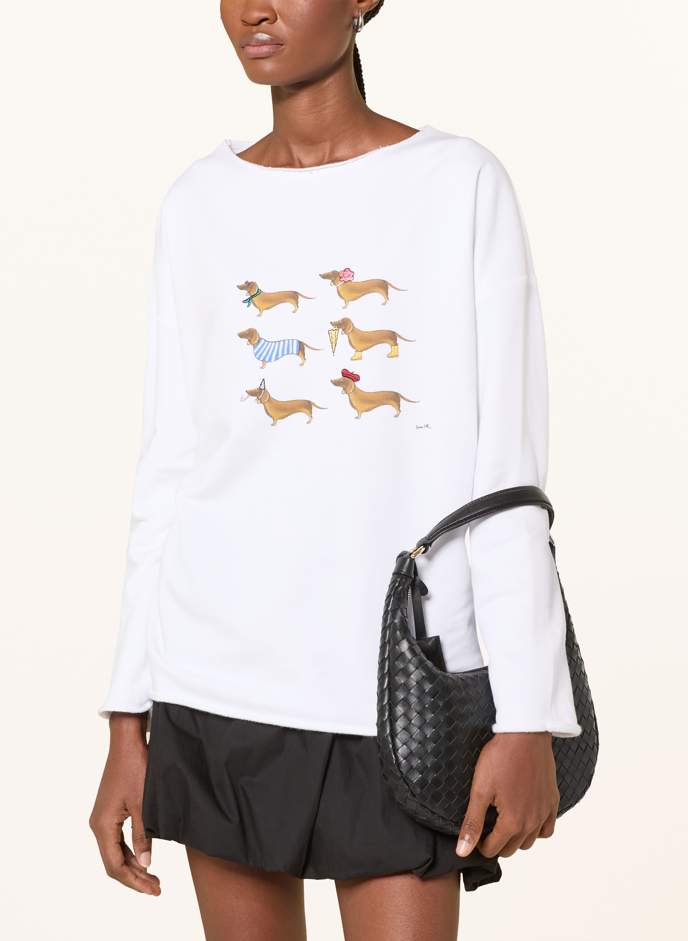 kera till Mikina DACKEL: BÍLÁ / HNĚDÁ / MODRÁ