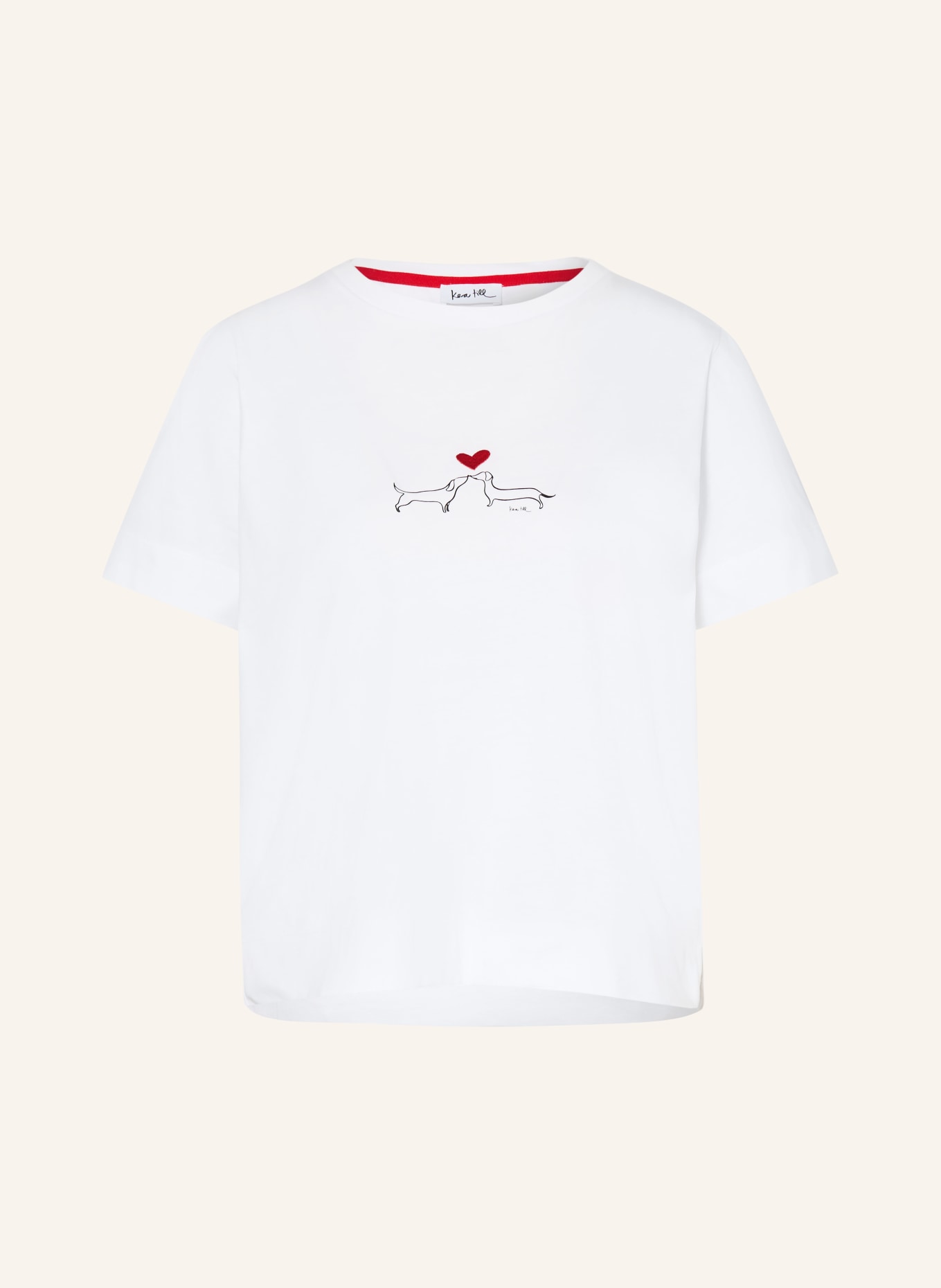 kera till Tričko DACKEL: BÍLÁ / ČERVENÁ / ČERNÁ