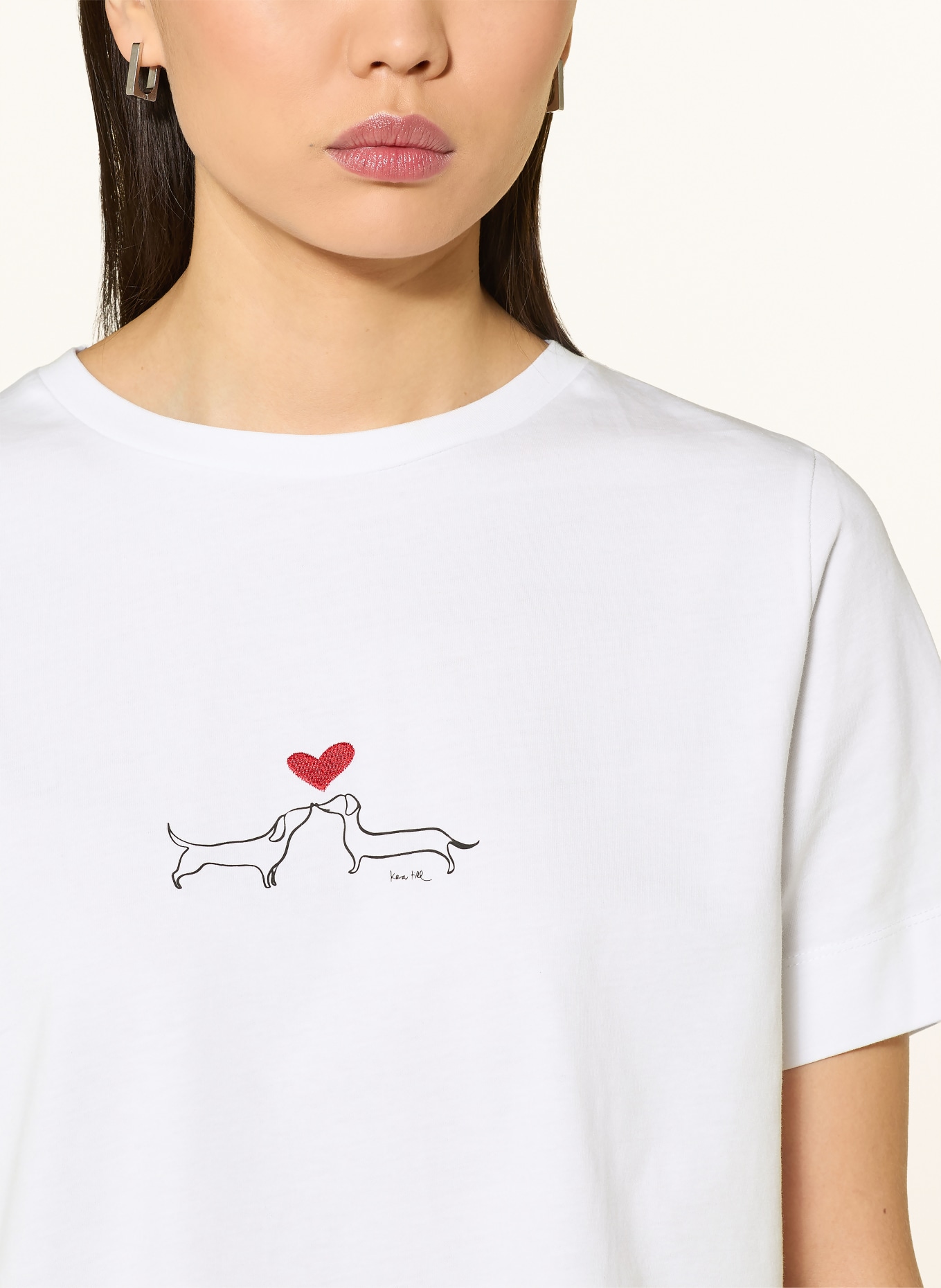 kera till Tričko DACKEL: BÍLÁ / ČERVENÁ / ČERNÁ