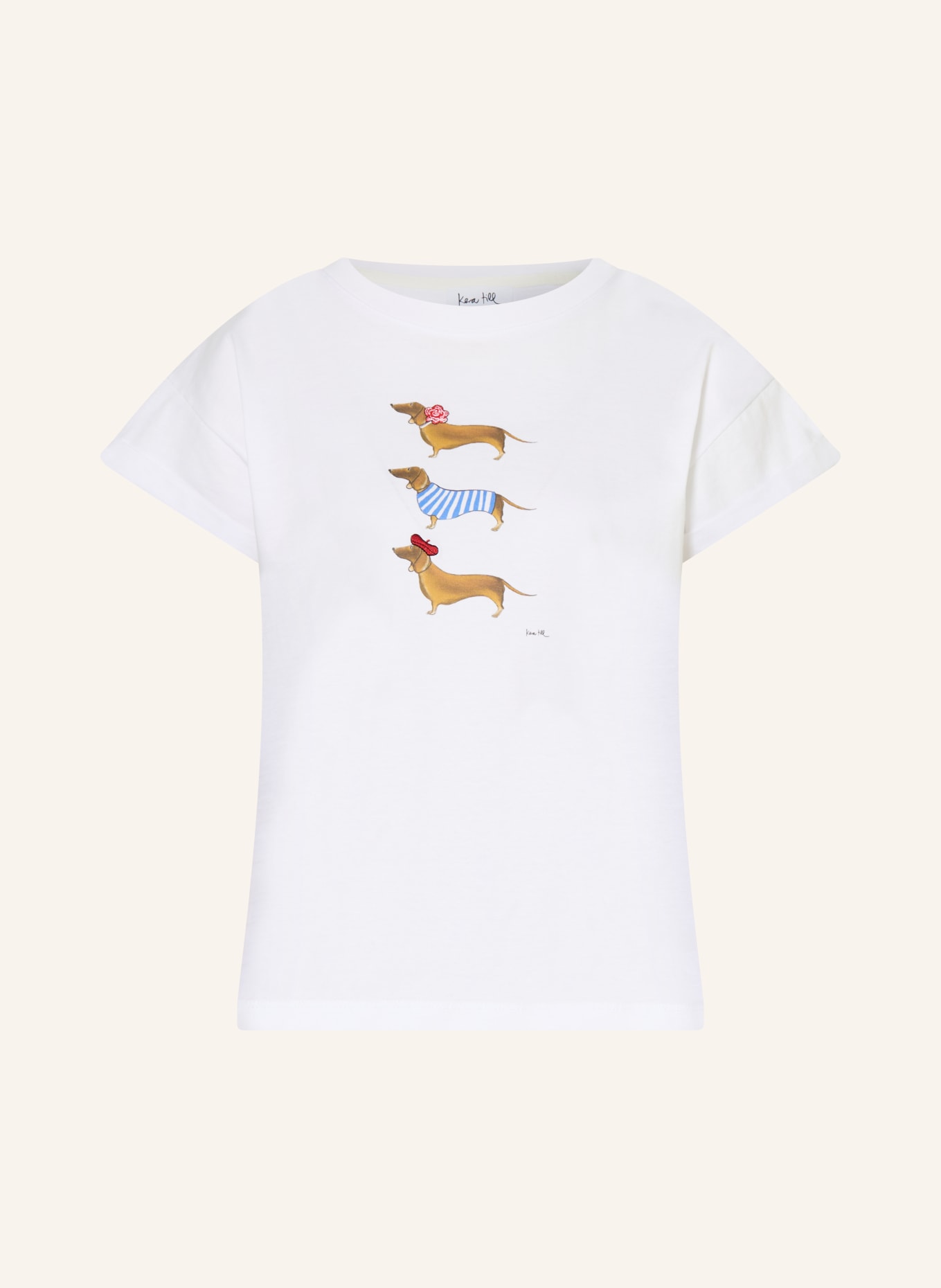 kera till Tričko DACKEL TRIO: BÍLÁ / HNĚDÁ / MODRÁ