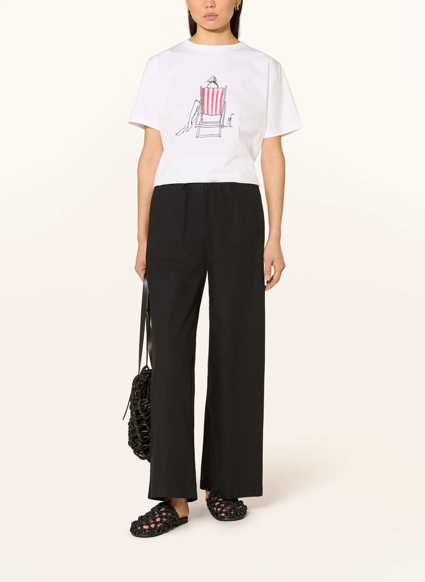 kera till Tričko STRANDLIEGE: BÍLÁ / ČERVENÁ / ČERNÁ