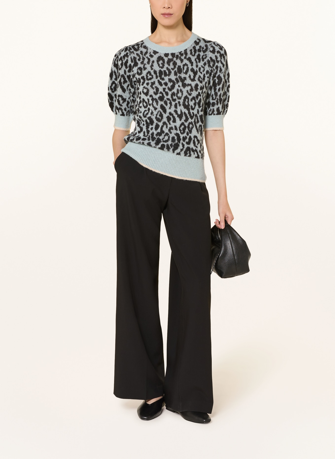 JOOP! KASTON knit shirt: LIGHT BLUE / WHITE / BLACK