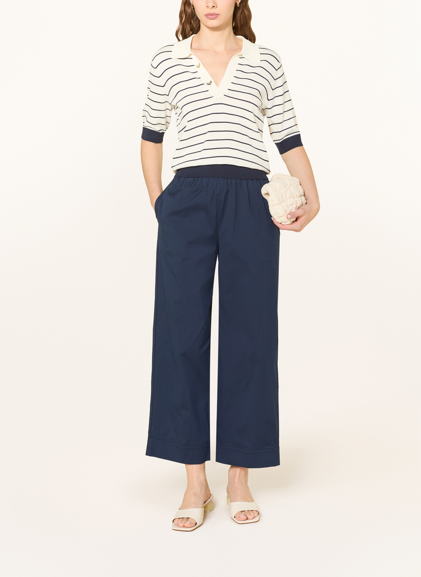 JOOP! 7/8 kalhoty PALOMA ve stylu joggingových kalhot: TMAVĚ MODRÁ