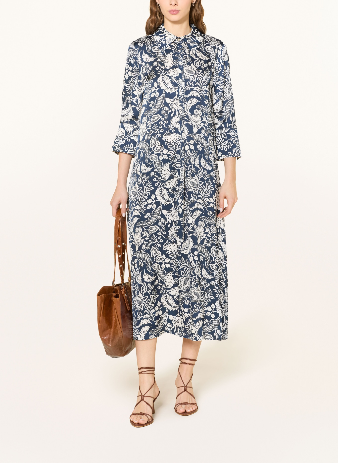 JOOP! DANYSA shirt dress with 3/4 sleeves: DARK BLUE / WHITE