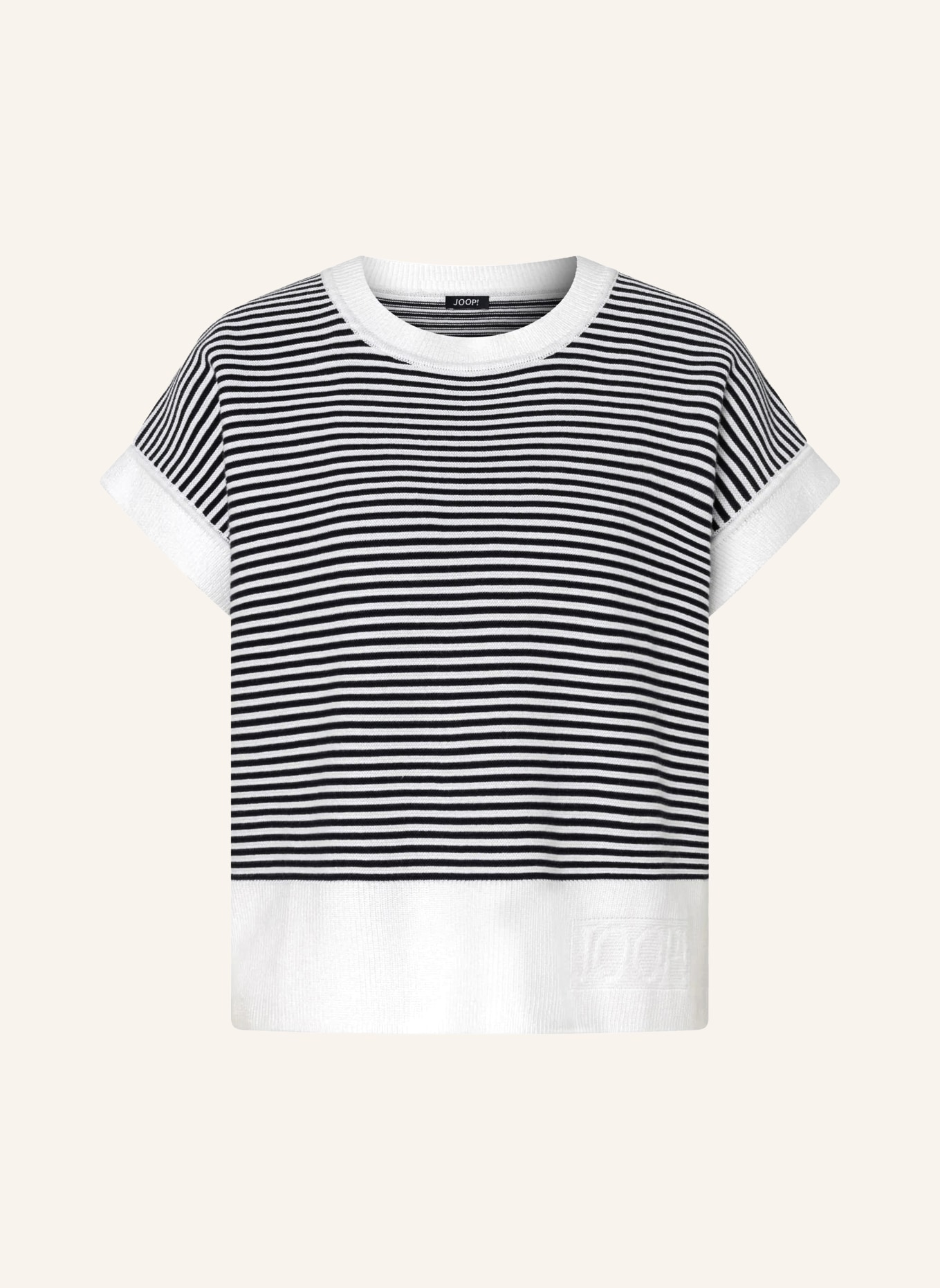 JOOP! Pletené tričko KIPE: TMAVĚ MODRÁ / BÍLÁ