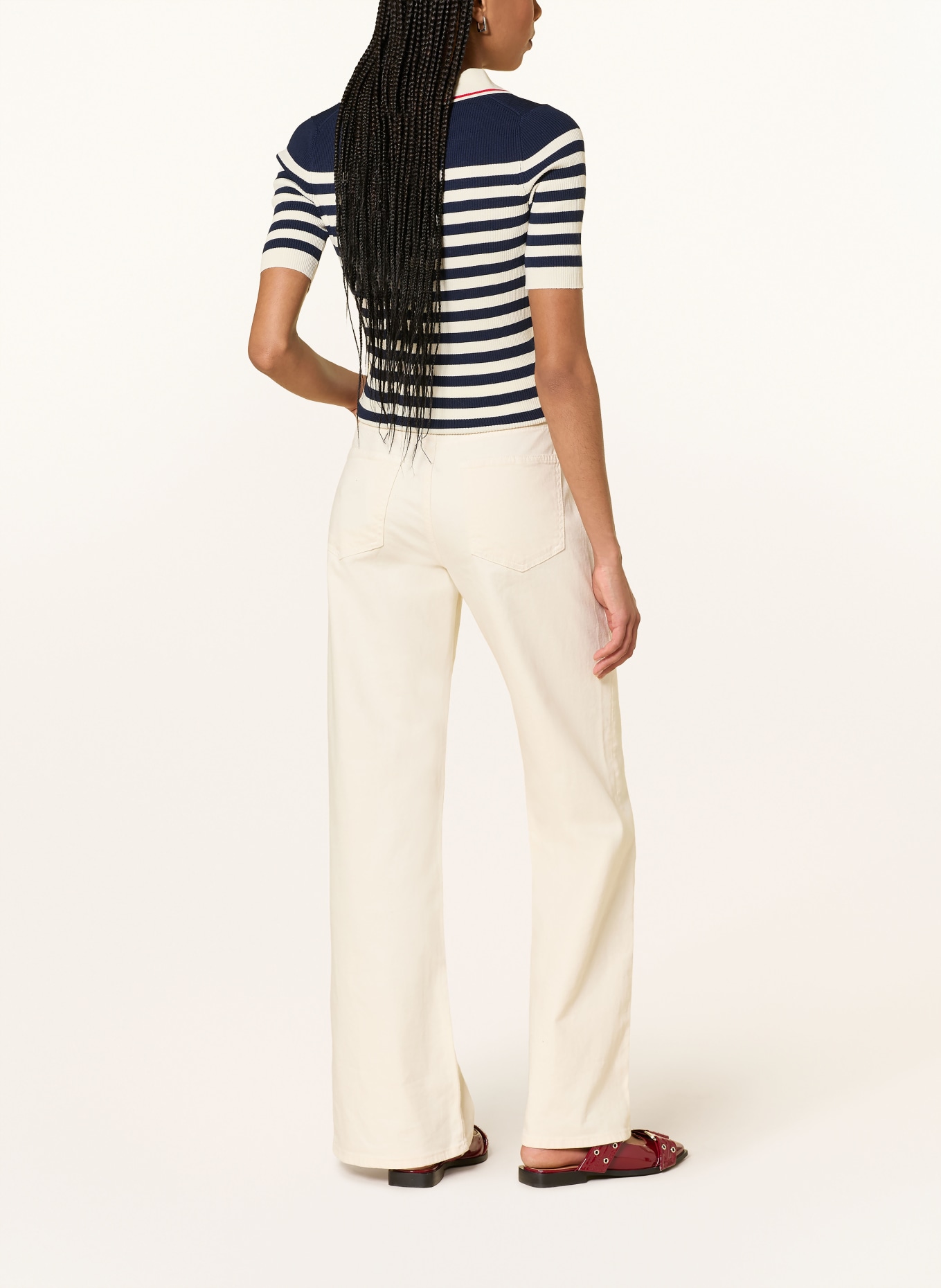 JOOP! Pletené polo tričko: TMAVĚ MODRÁ / REŽNÁ