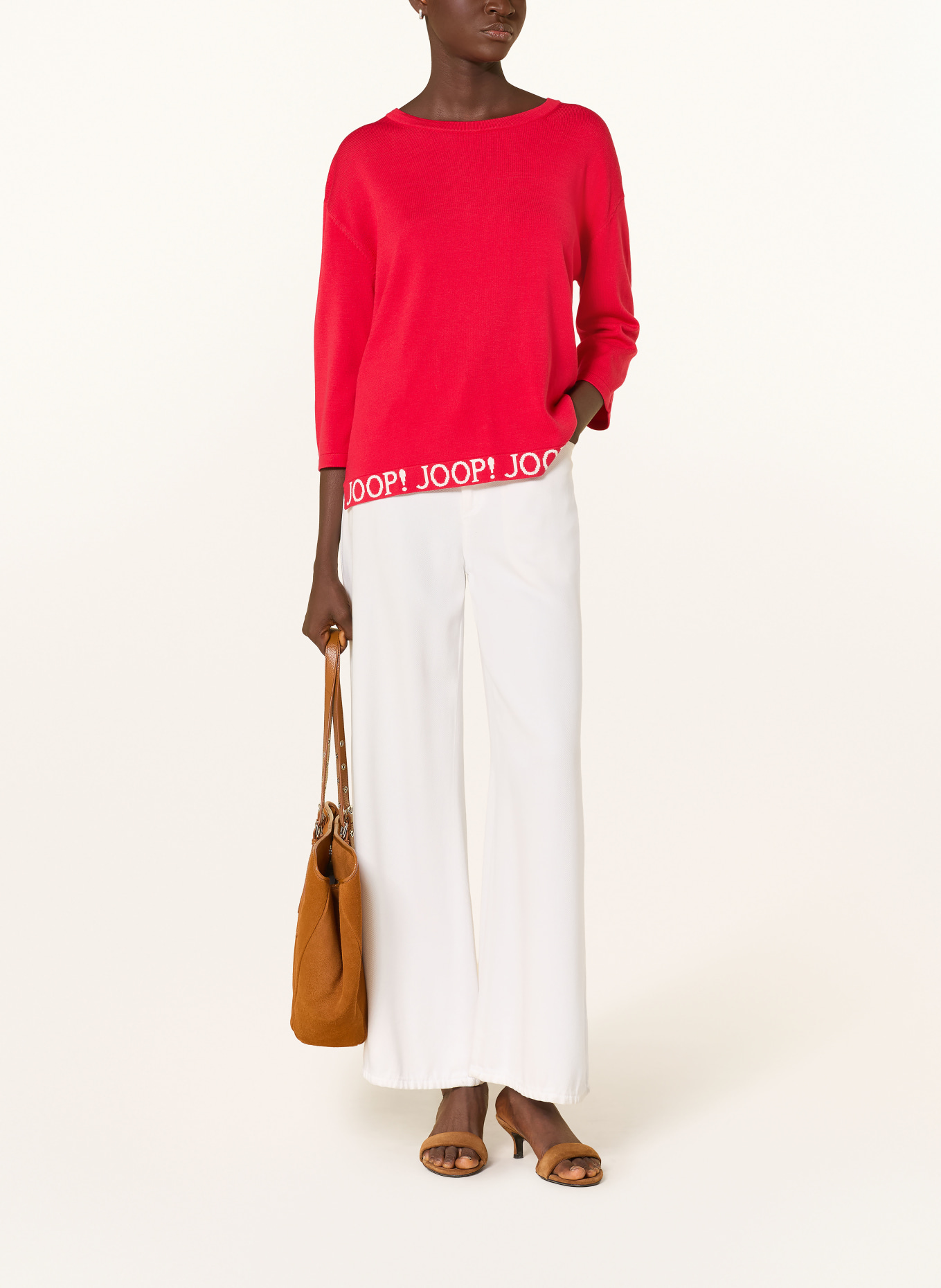 JOOP! Sweter KUSSA z rękawem 3/4: CZERWONY