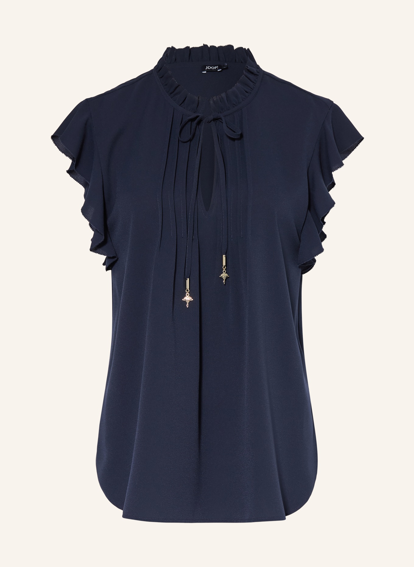 JOOP! Chemisier BENITA à volants: BLEU FONCÉ
