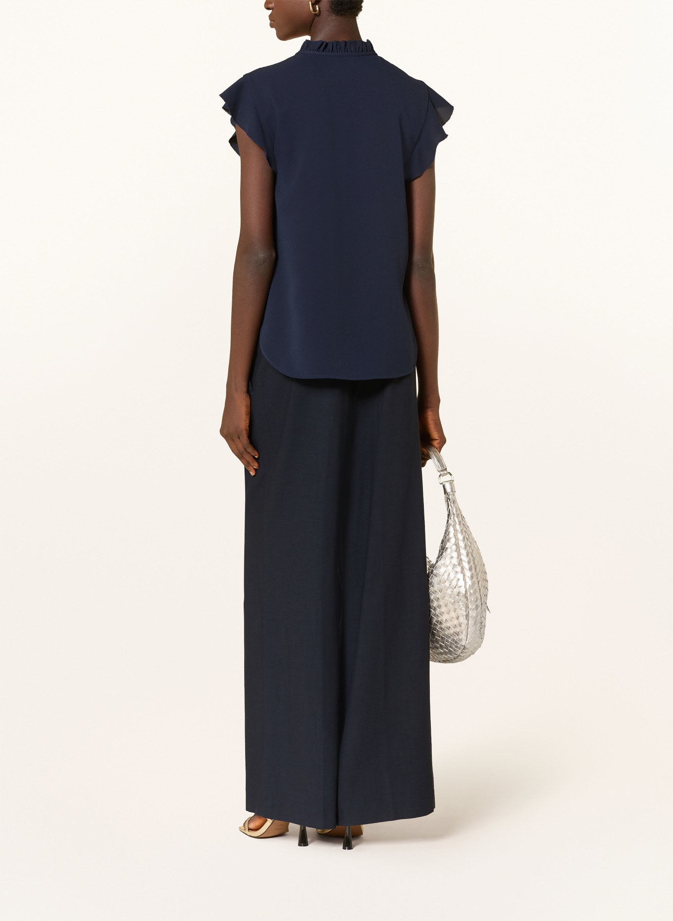 JOOP! Chemisier BENITA à volants: BLEU FONCÉ