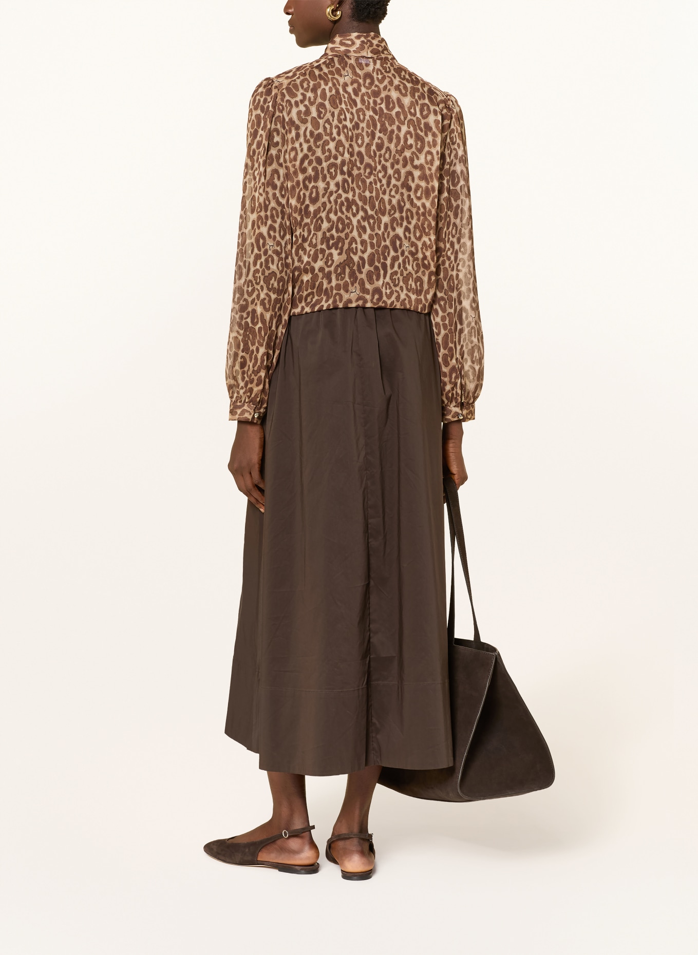 JOOP! Chemisier à col lavallière BETTINA: CHAMEAU / MARRON / NOIR