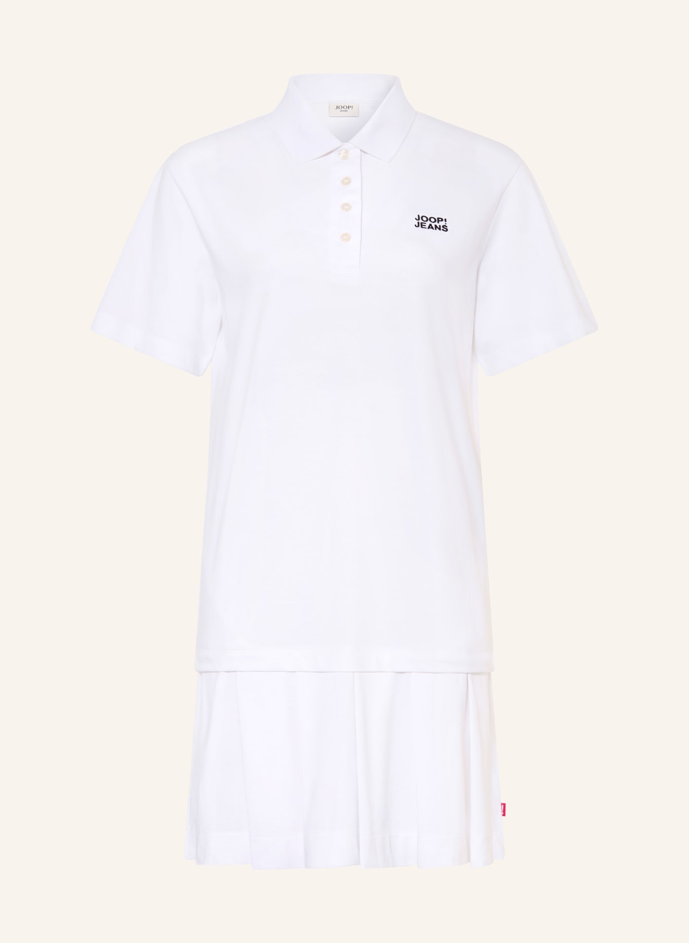 JOOP! JEANS Piqué-Polokleid TADENA: WEISS