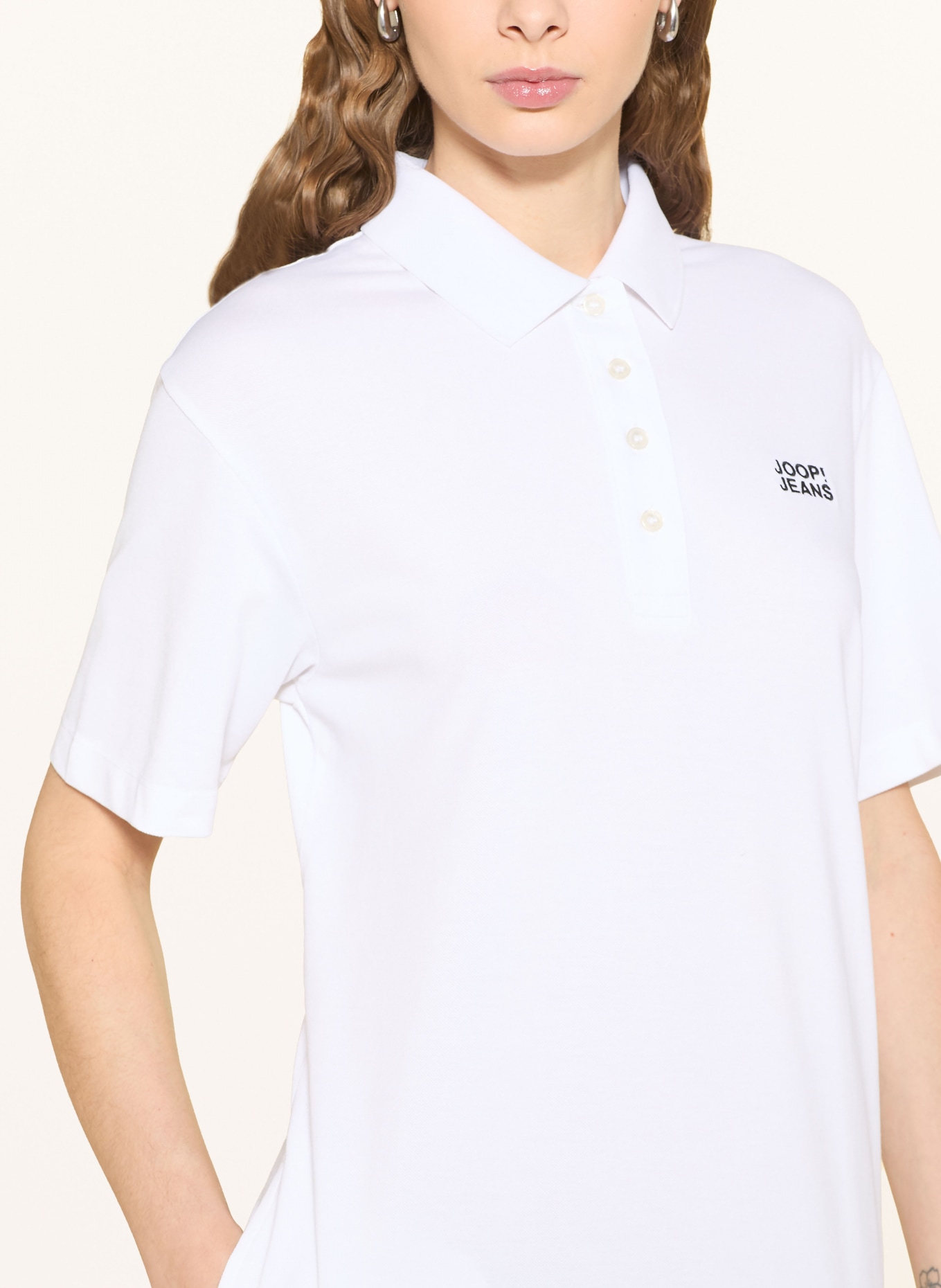 JOOP! JEANS Piqué-Polokleid TADENA: WEISS