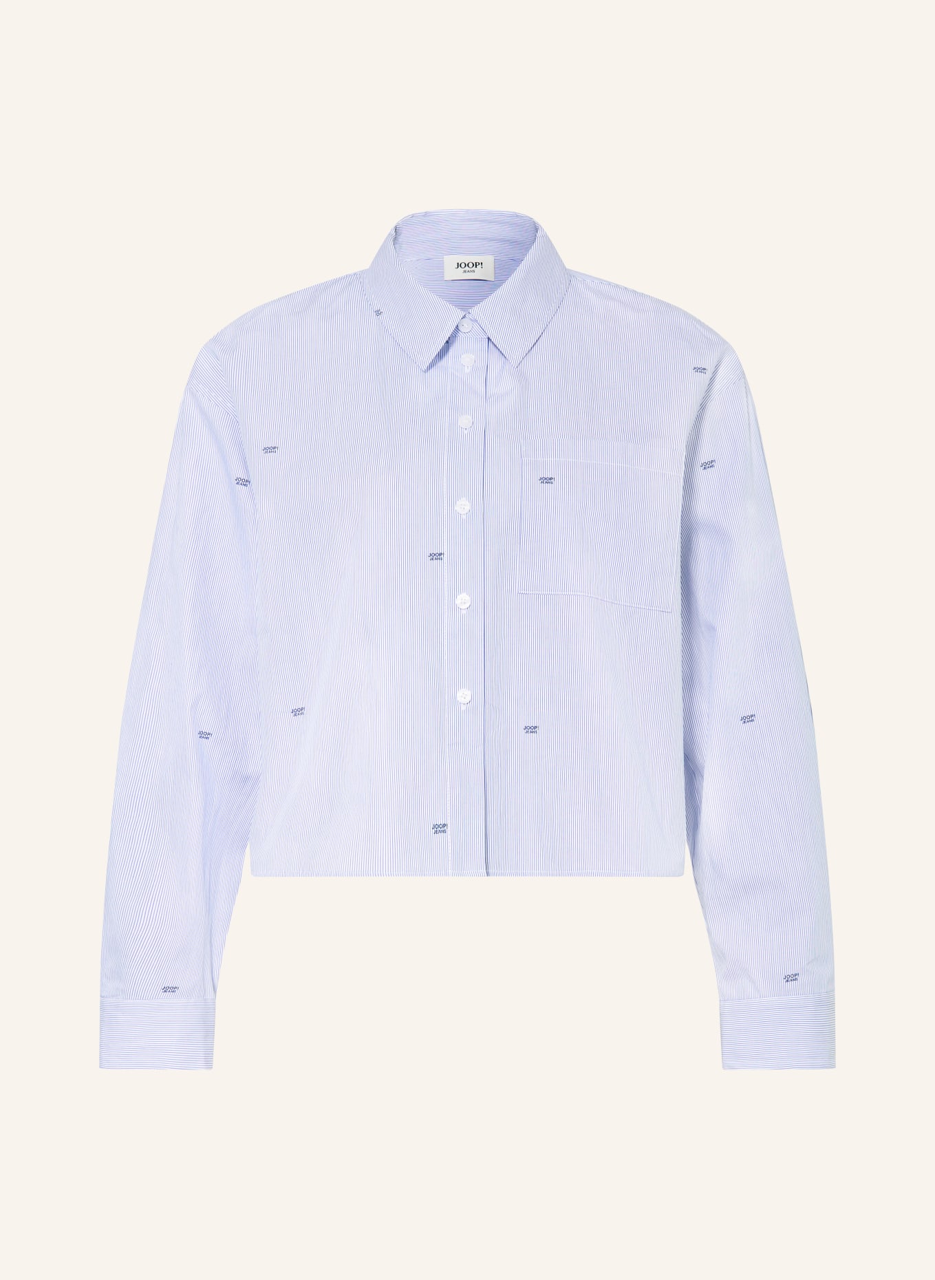 JOOP! JEANS Bluzka koszulowa BASIMA: NIEBIESKI / BIAŁY