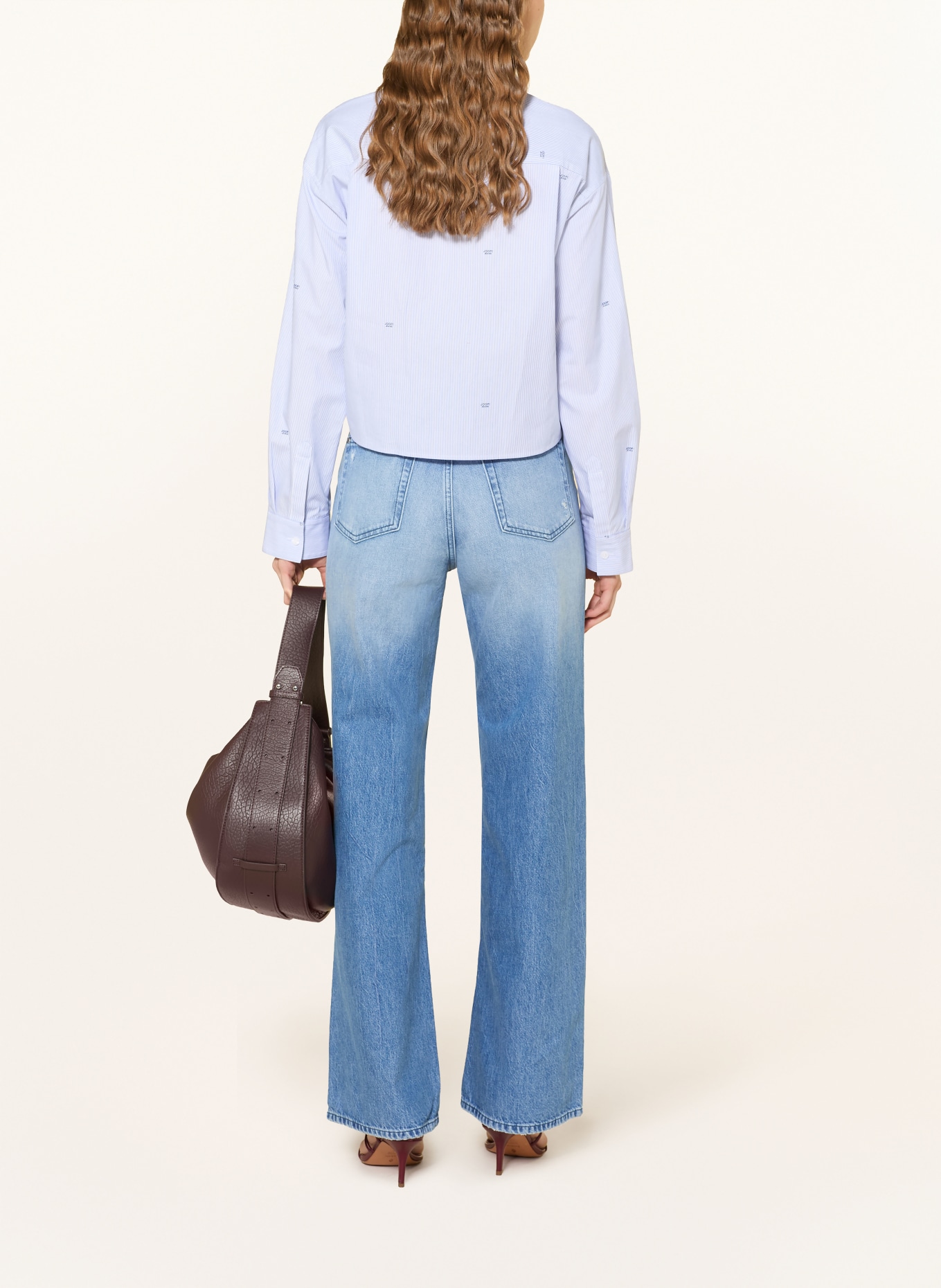 JOOP! JEANS Bluzka koszulowa BASIMA: NIEBIESKI / BIAŁY