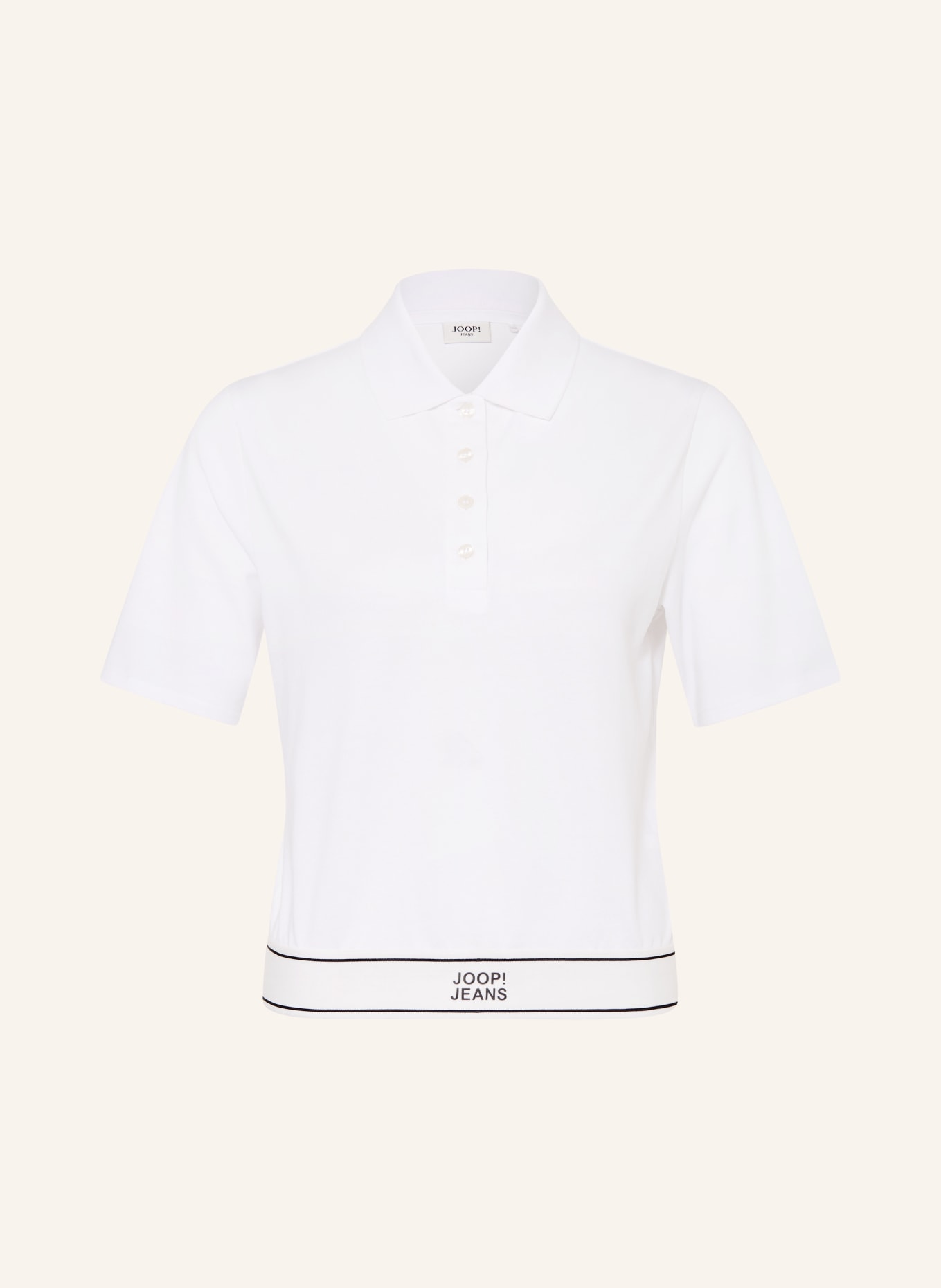 JOOP! JEANS Piqué-Poloshirt TALENA: WEISS