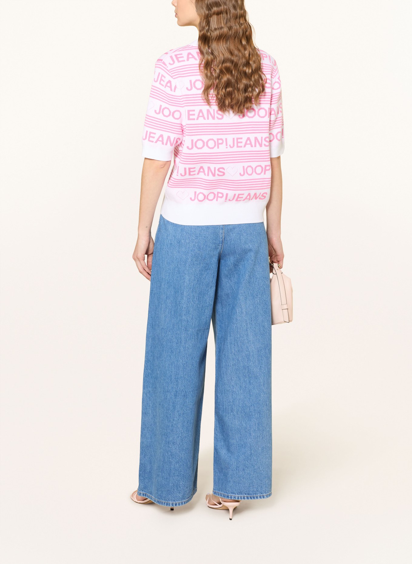 JOOP! JEANS KARIE knit shirt: PINK / LIGHT PINK / WHITE