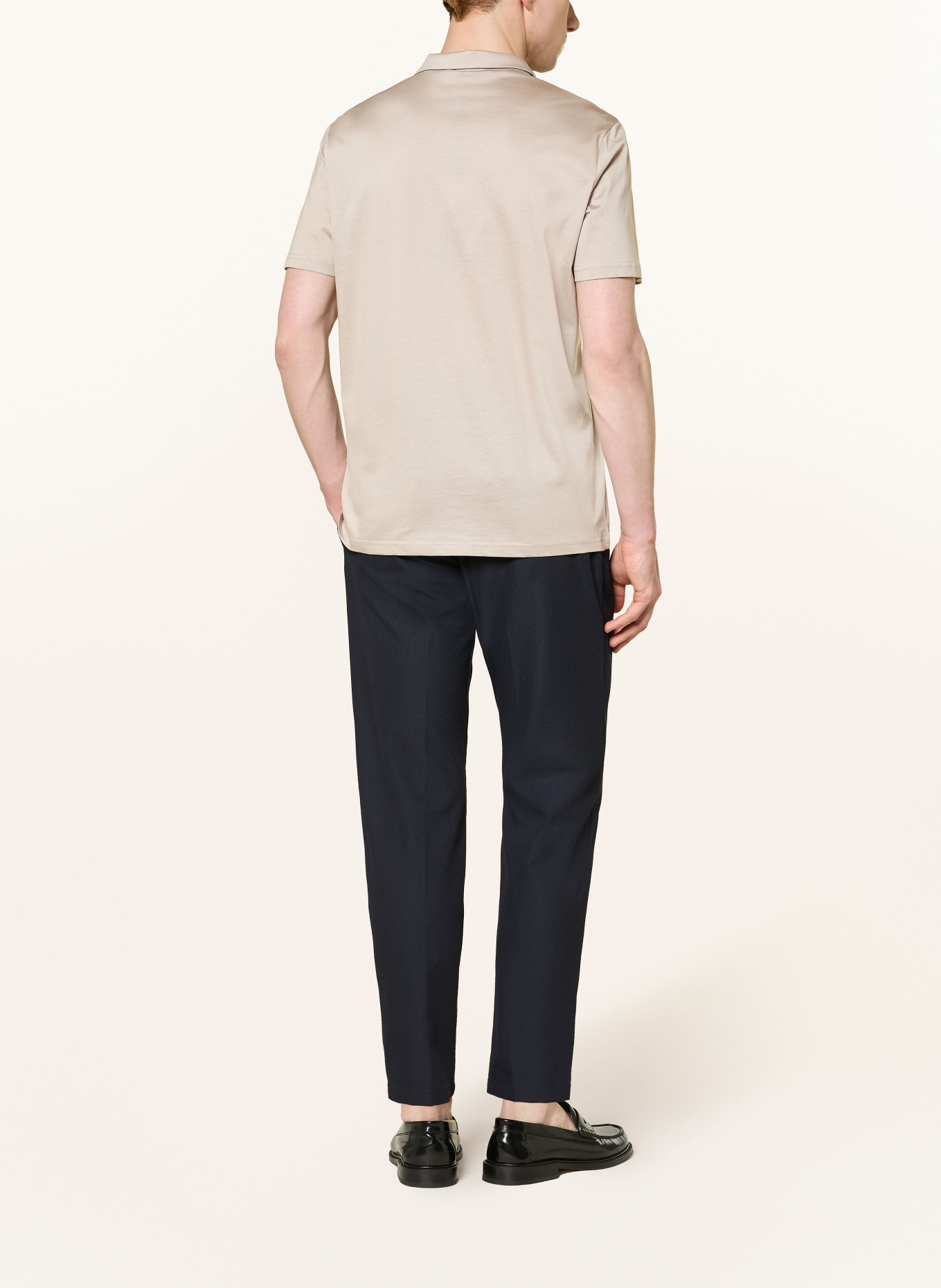 DISTRETTO 12 Koszulka polo z dżerseju MENTA: BEŻOWY