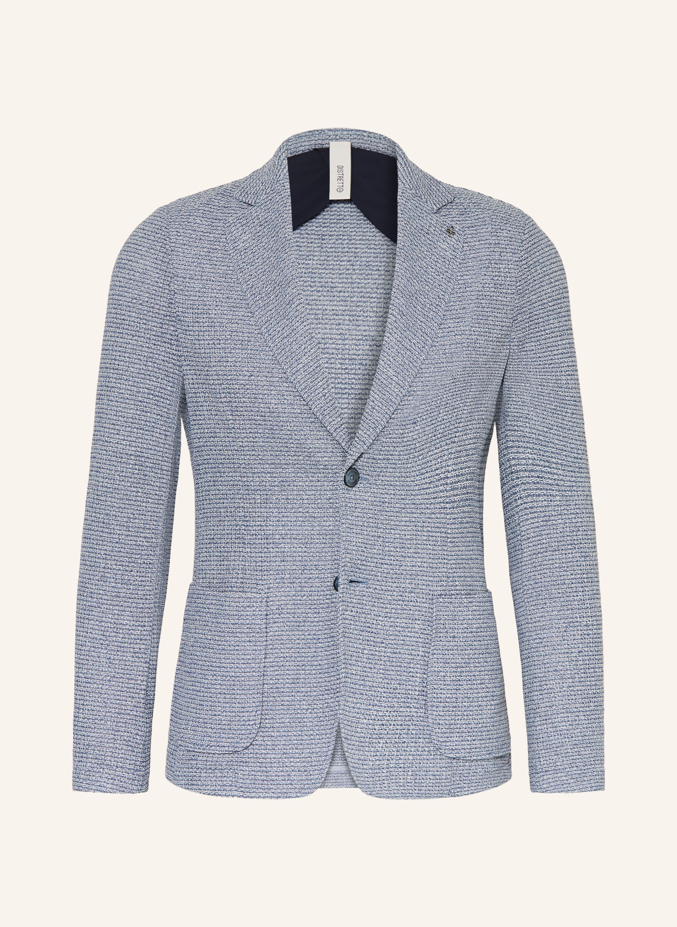 DISTRETTO 12 Tweed-Sakko Extra Slim Fit: BLAU / WEISS