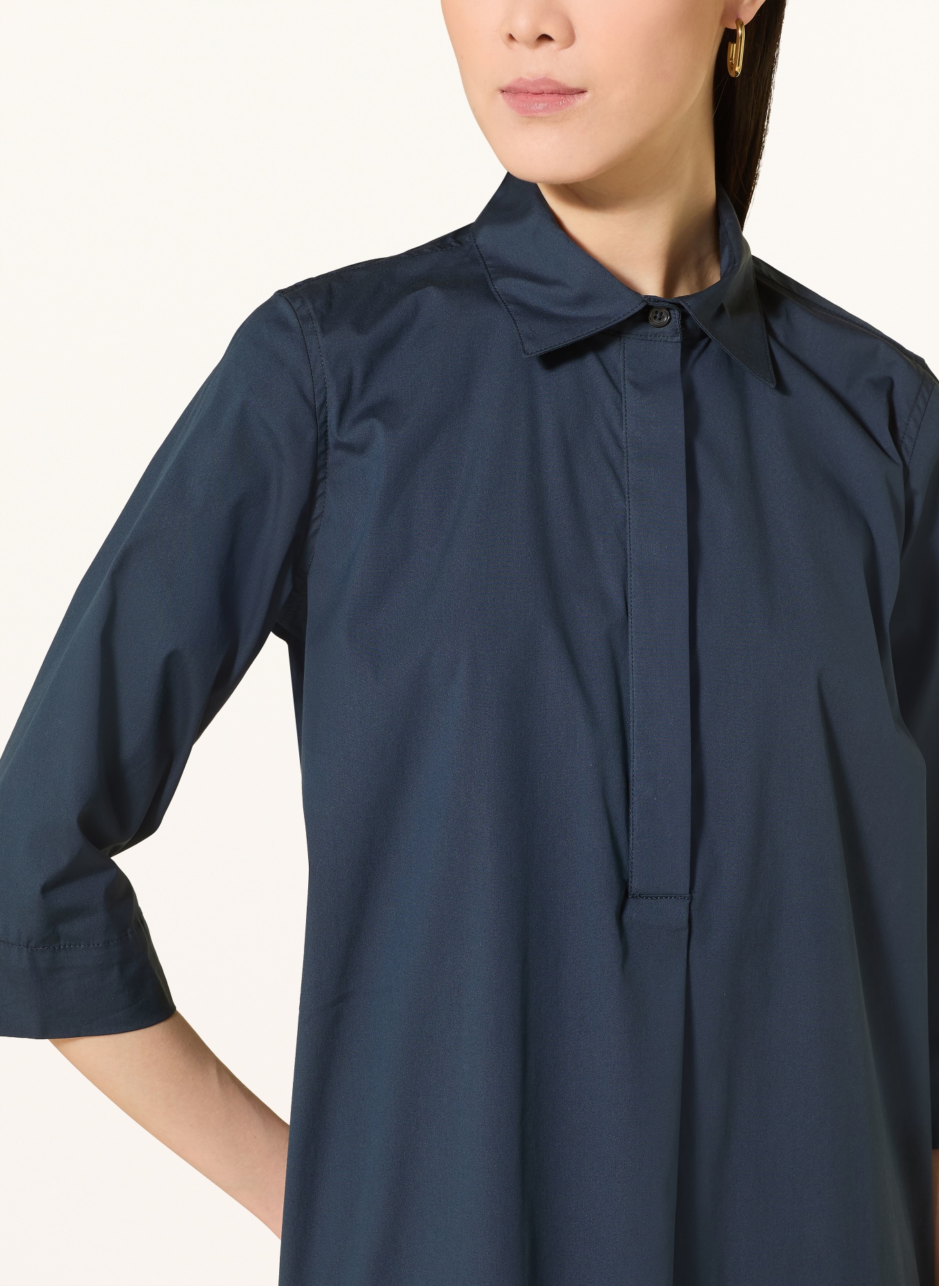 rossana diva Robe chemisier à manches 3/4: BLEU FONCÉ