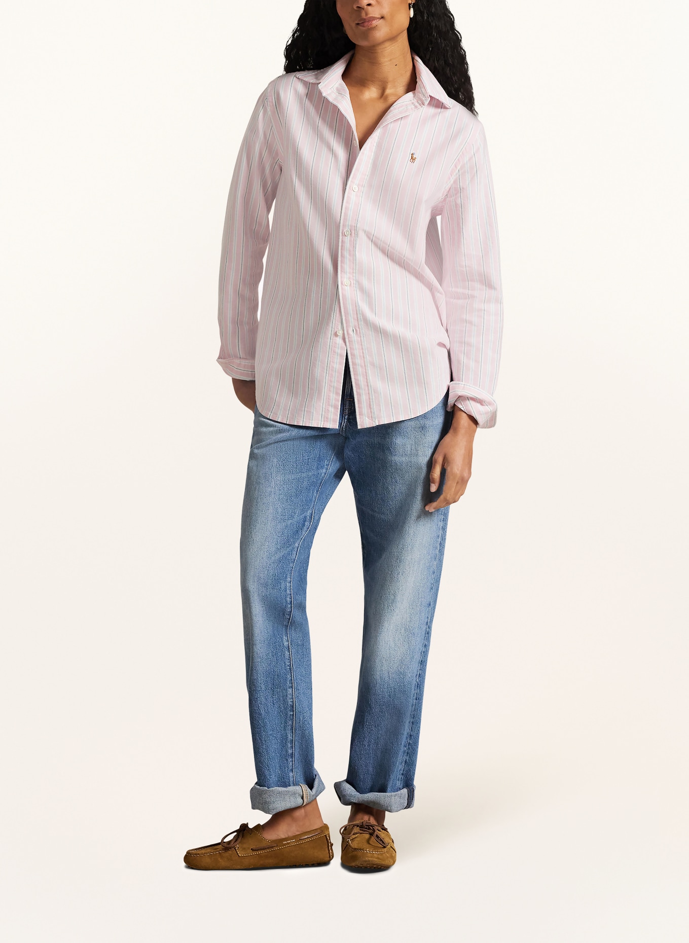 POLO RALPH LAUREN košile: RŮŽOVÁ / TMAVĚ MODRÁ / BÍLÁ