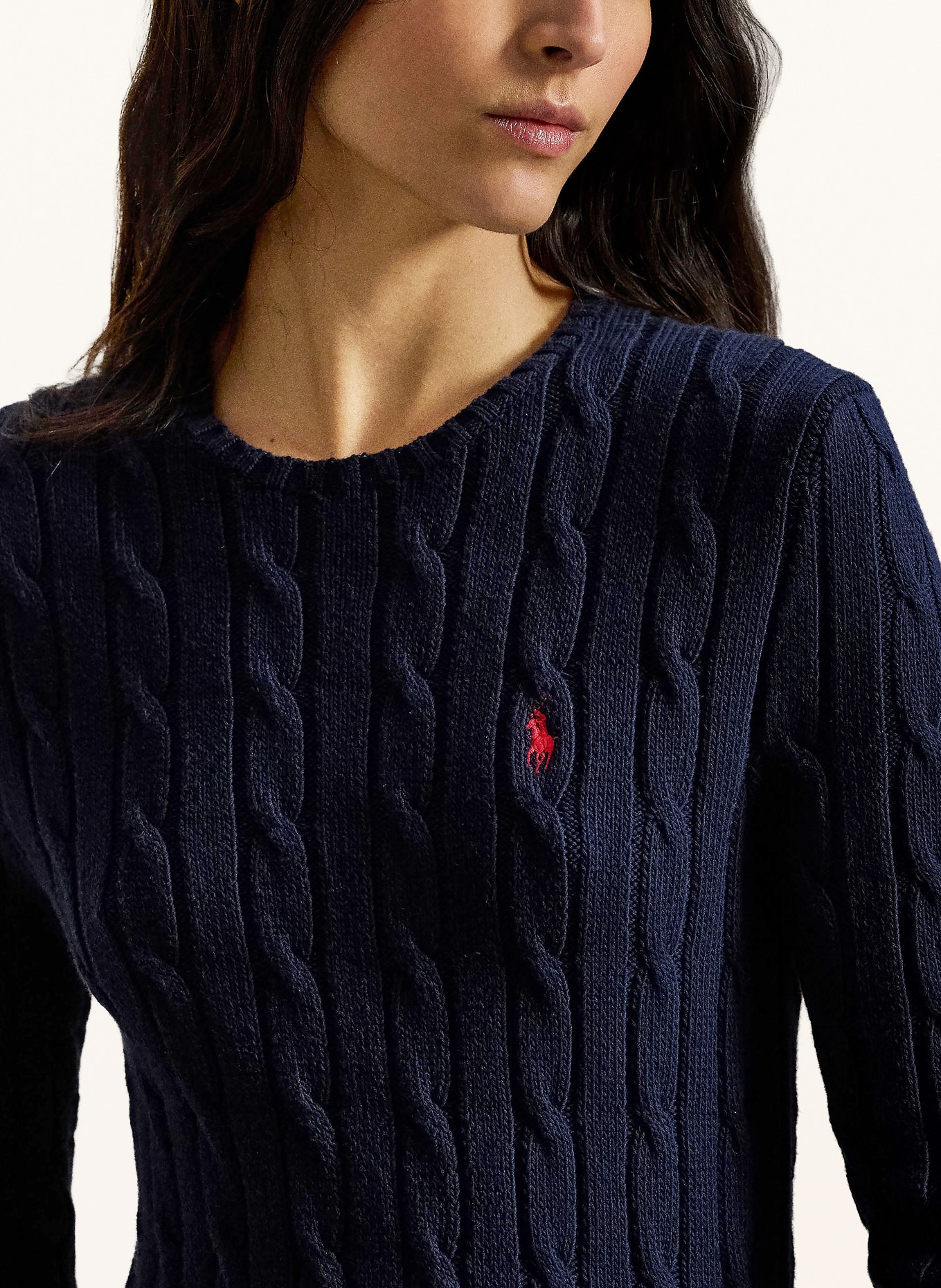 POLO RALPH LAUREN Kleid im Materialmix: DUNKELBLAU