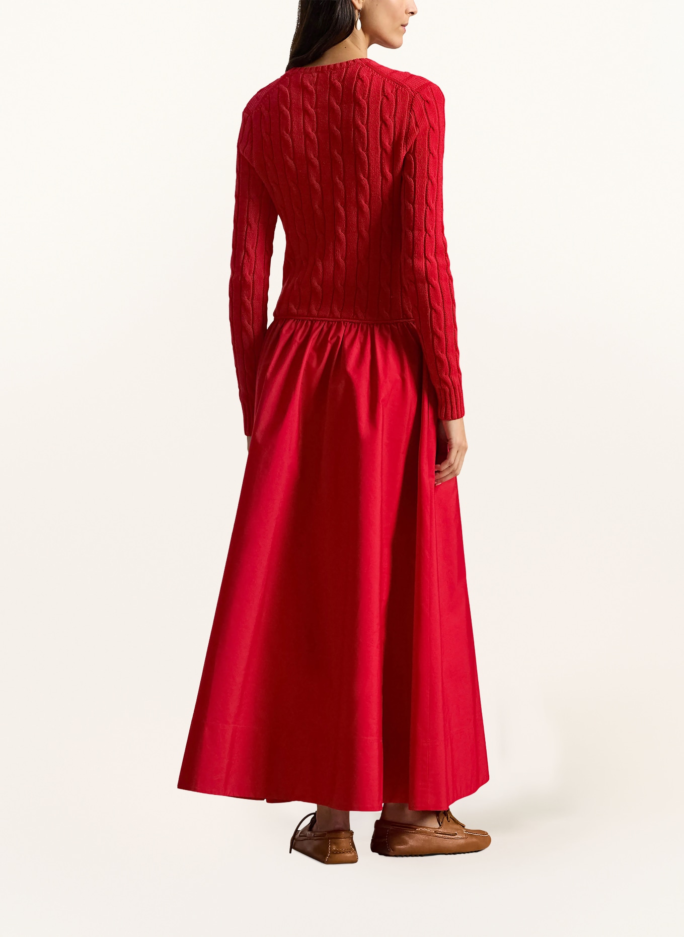 POLO RALPH LAUREN Kleid im Materialmix: ROT