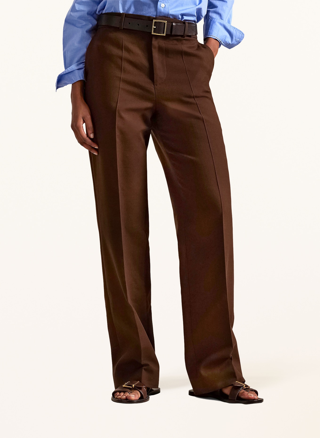 POLO RALPH LAUREN Marlenehose: DUNKELBRAUN