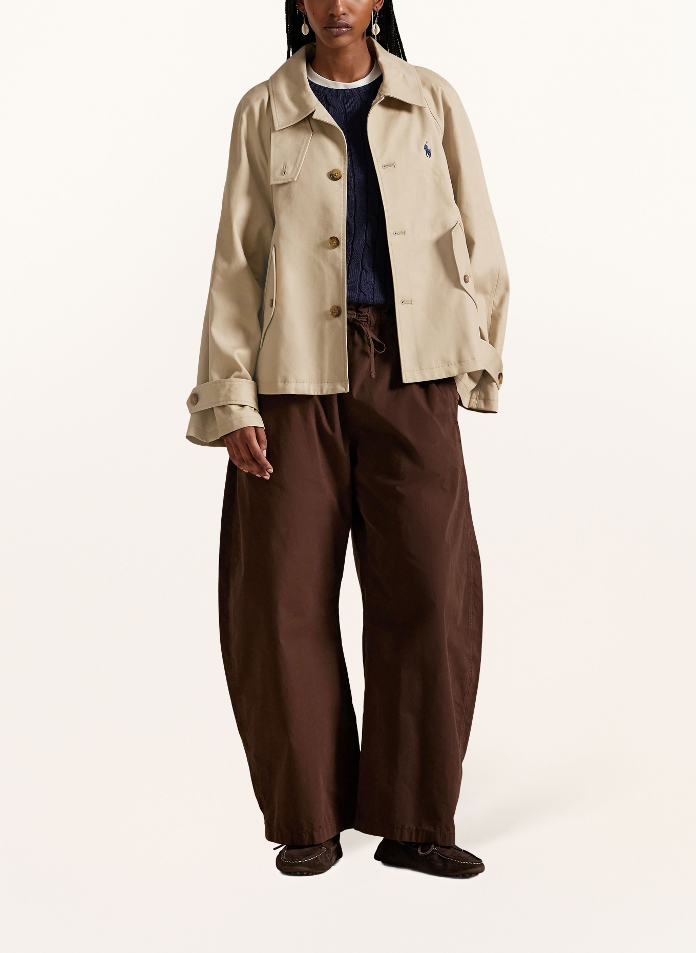 POLO RALPH LAUREN trench coat: BEIGE