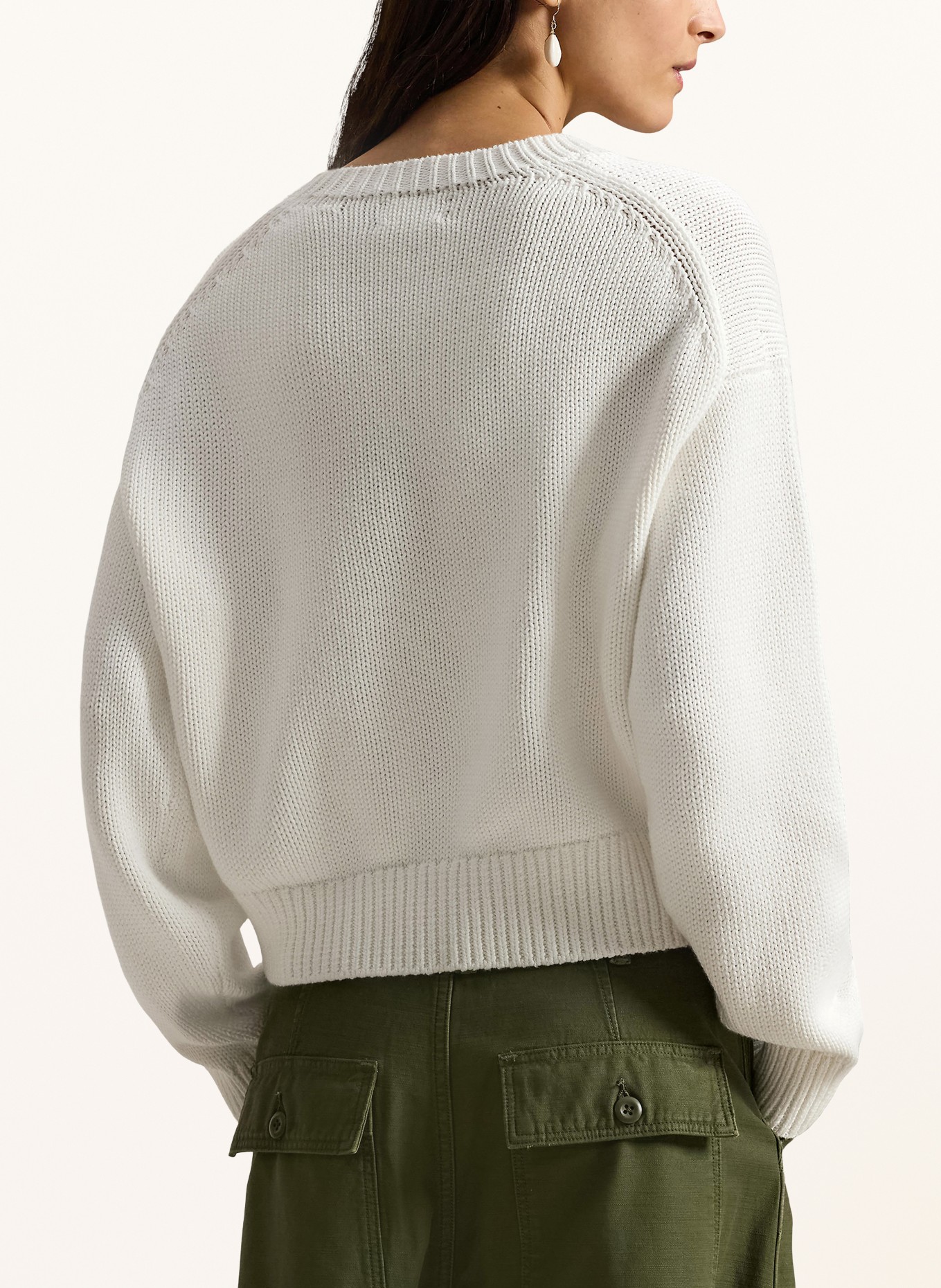 POLO RALPH LAUREN svetr: BÍLÁ / TMAVĚ MODRÁ