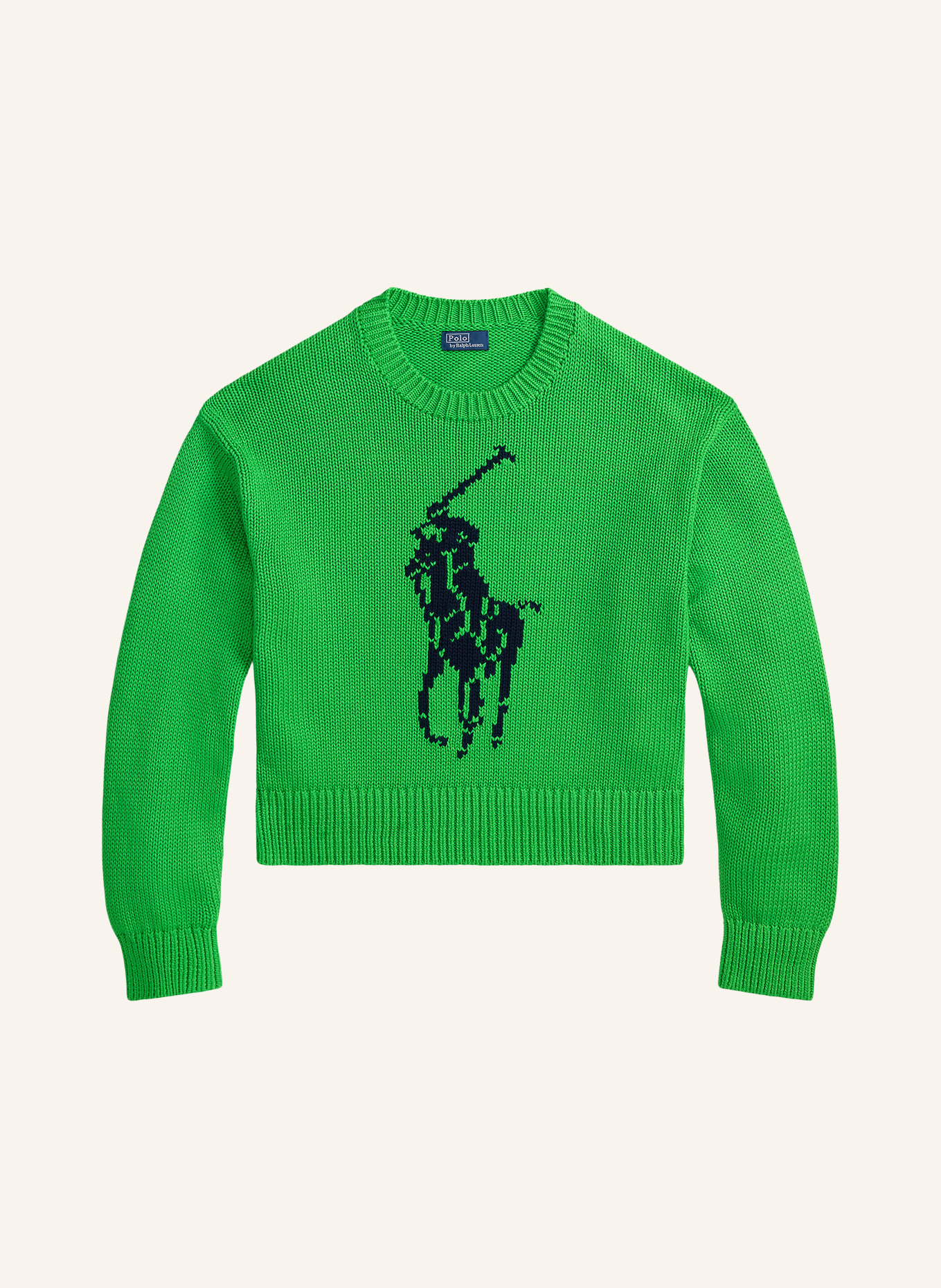 POLO RALPH LAUREN svetr: ZELENÁ / TMAVĚ MODRÁ