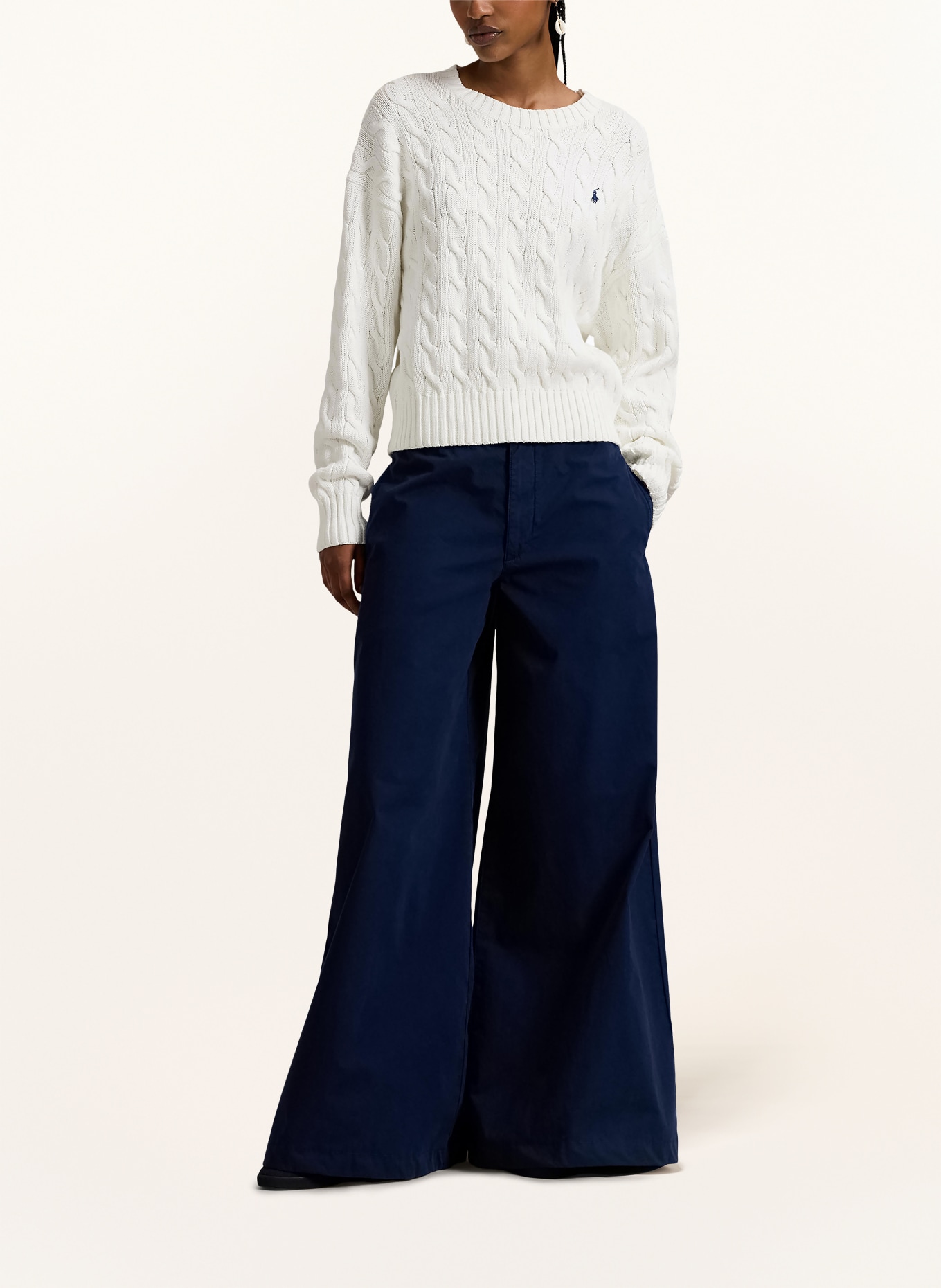 POLO RALPH LAUREN svetr: BÍLÁ