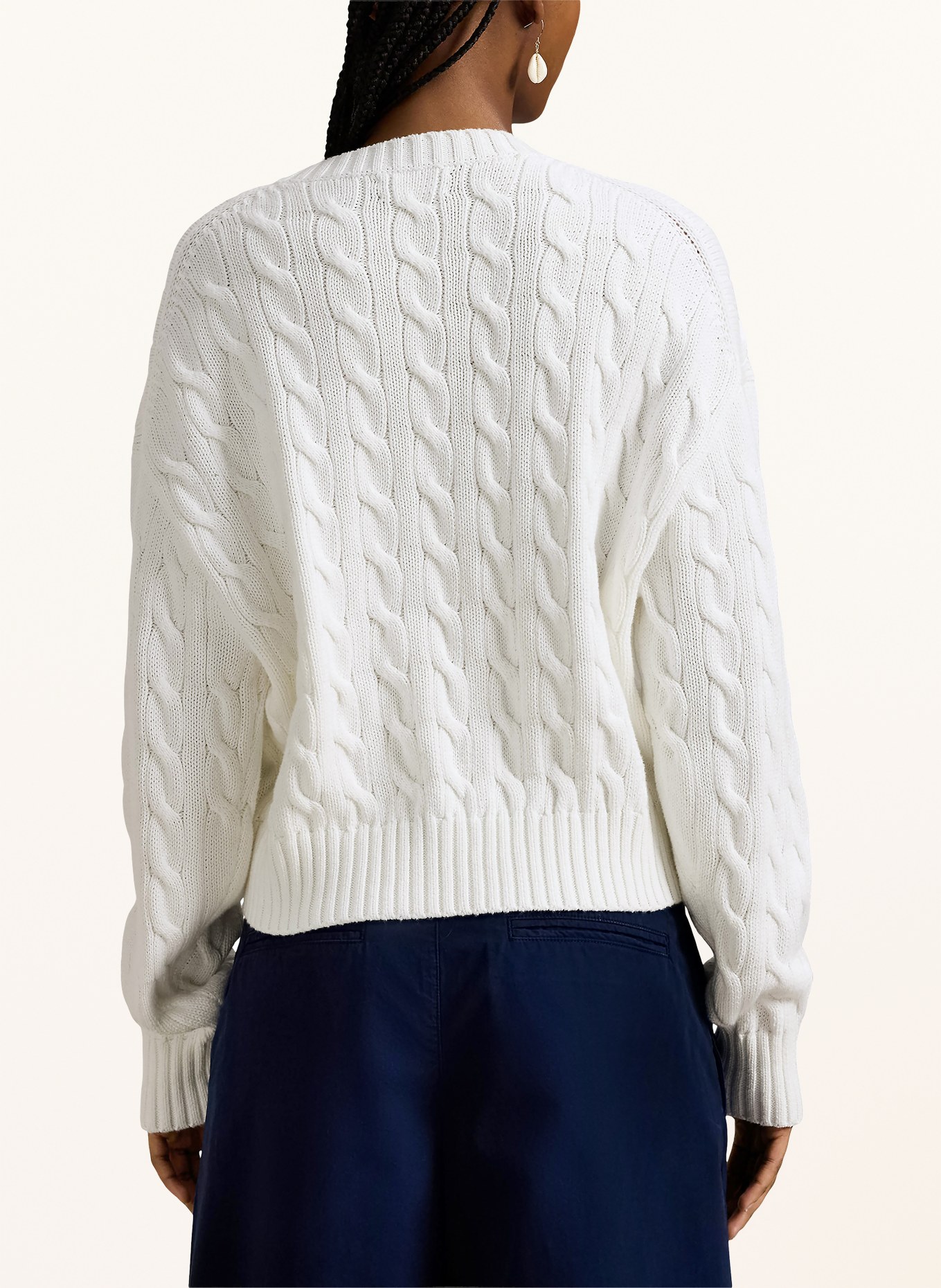 POLO RALPH LAUREN svetr: BÍLÁ