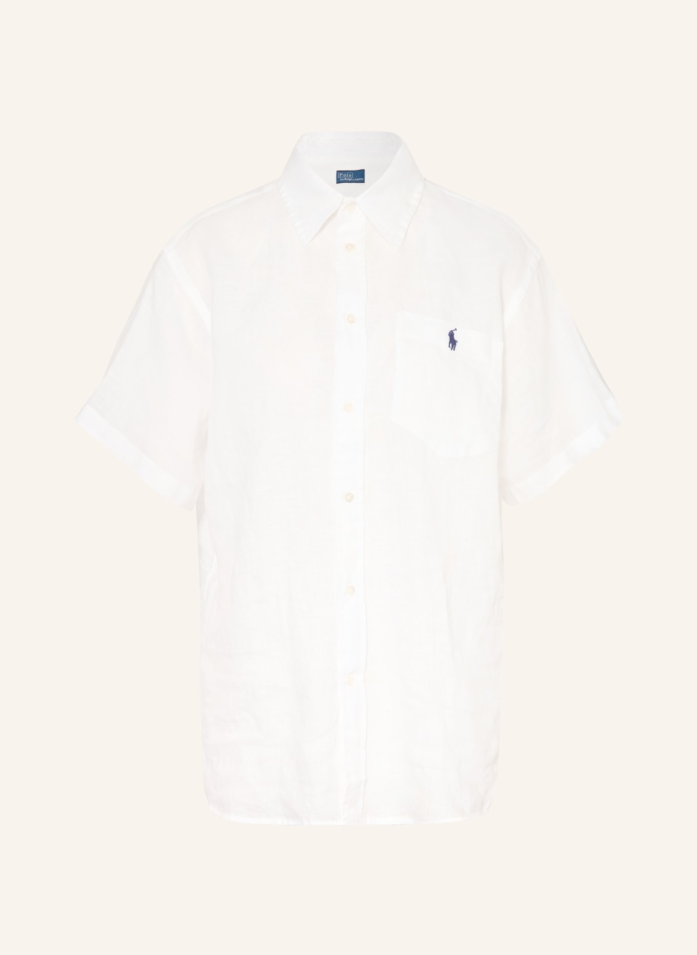 POLO RALPH LAUREN Linen shirt blouse: WHITE