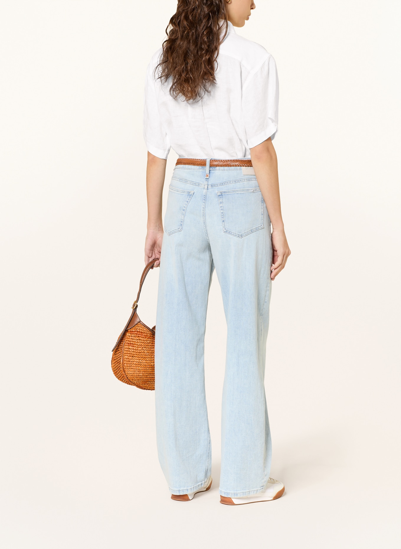 POLO RALPH LAUREN Linen shirt blouse: WHITE