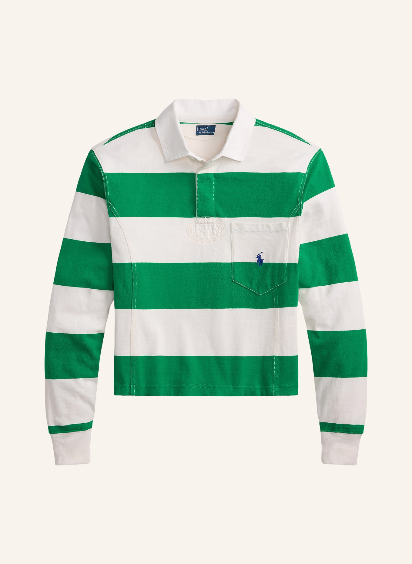 POLO RALPH LAUREN Rugbyshirt: GRÜN / WEISS
