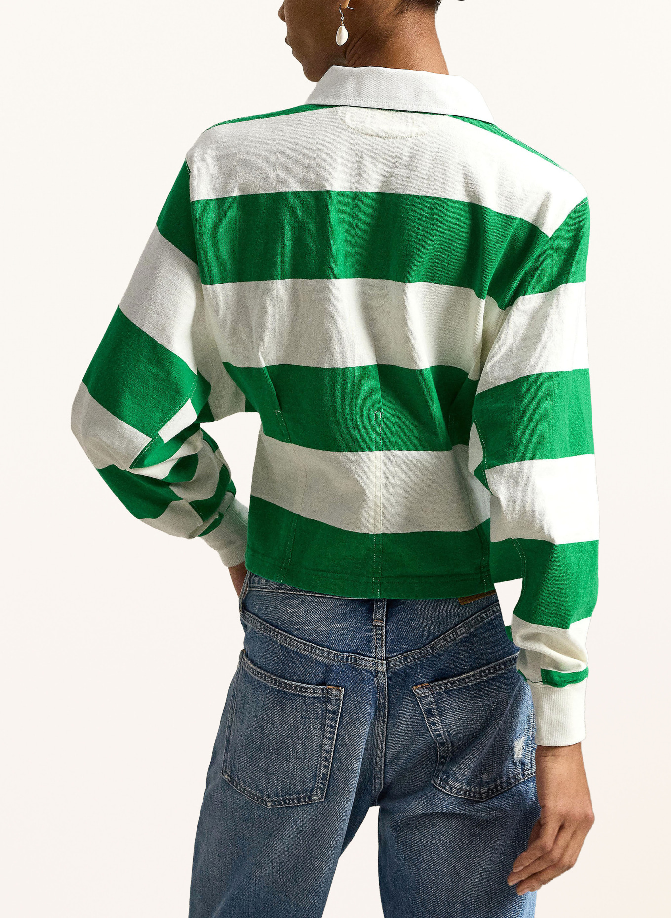 POLO RALPH LAUREN Rugbyshirt: GRÜN / WEISS