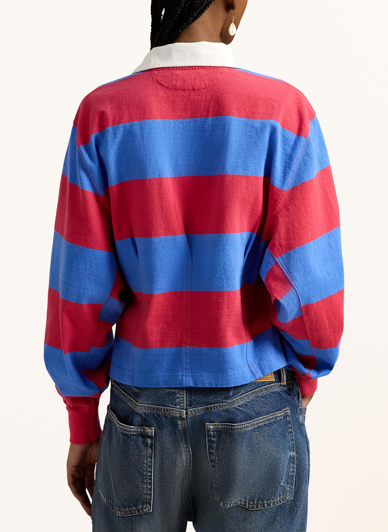 POLO RALPH LAUREN Rugbyshirt: ROT / BLAU / WEISS