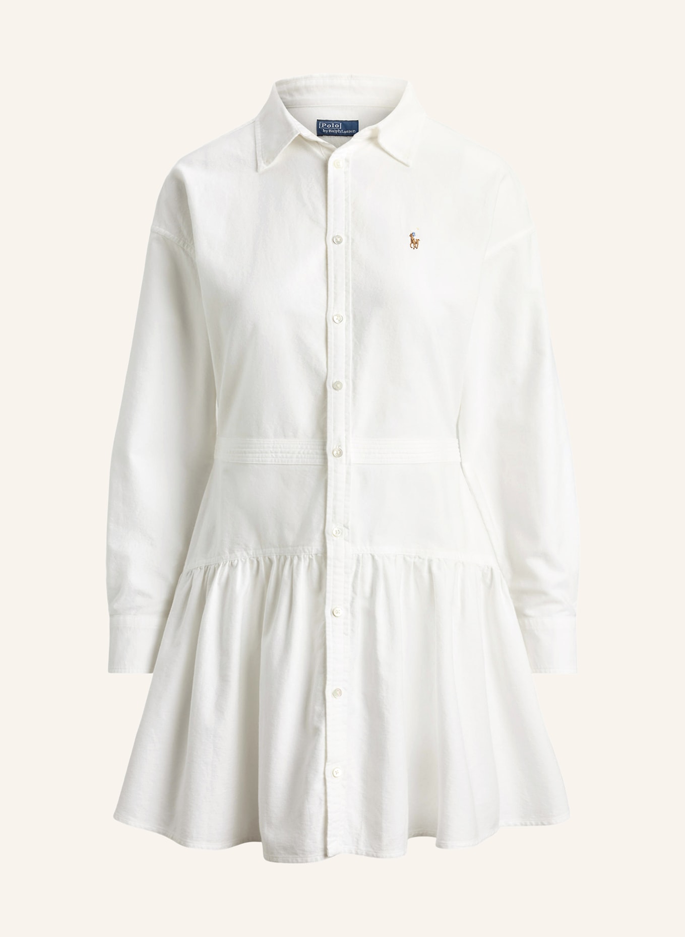 POLO RALPH LAUREN Hemdblusenkleid: WEISS