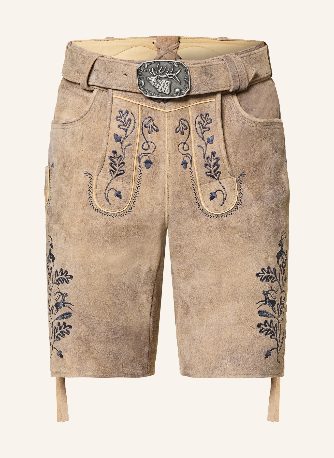 Spieth & Wensky Kožené kalhoty HOFMEISTER: SVĚTLE HNĚDÁ / TMAVĚ MODRÁ