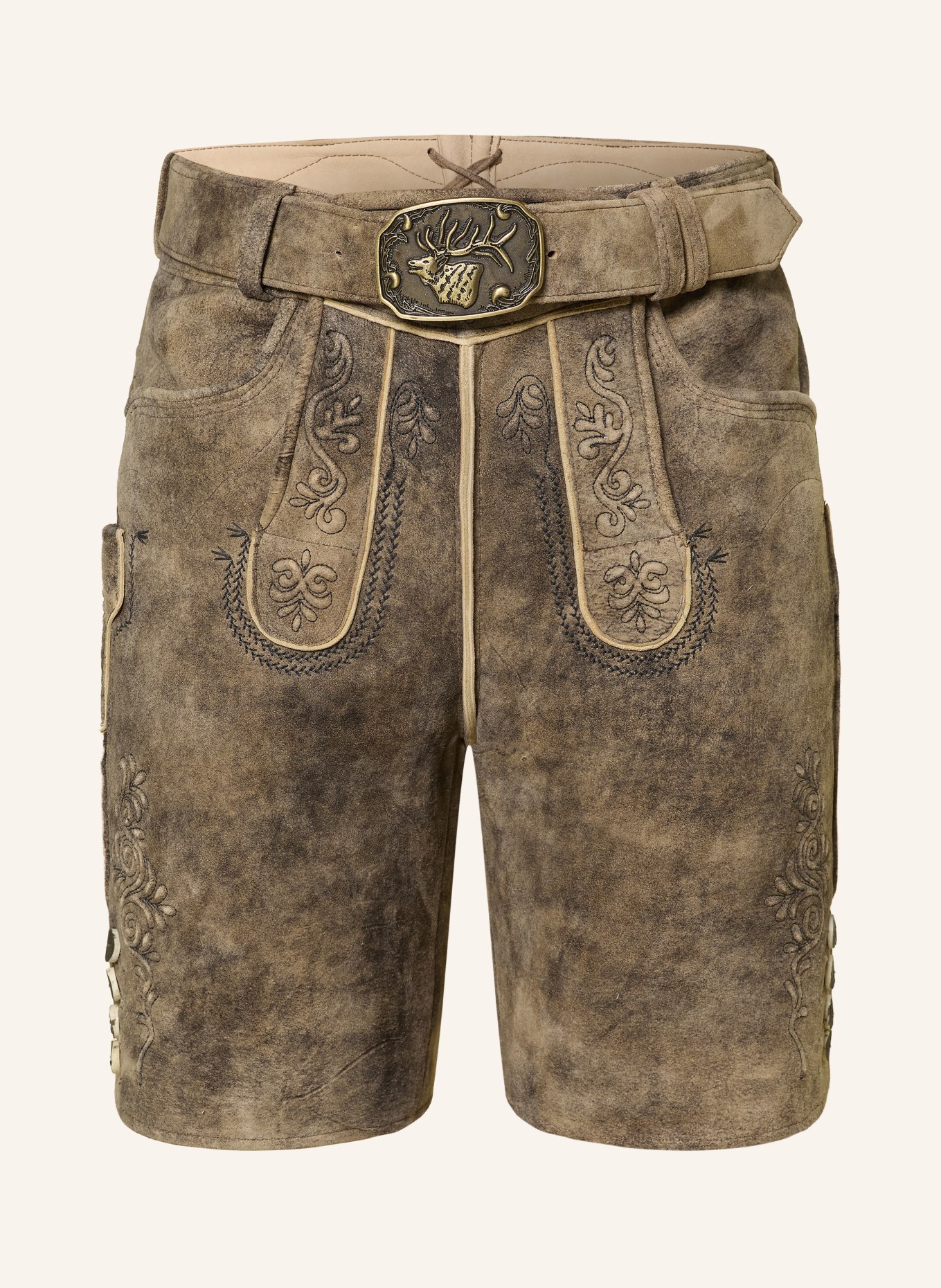 Spieth & Wensky Kožené kalhoty HERFORD: HNĚDÁ