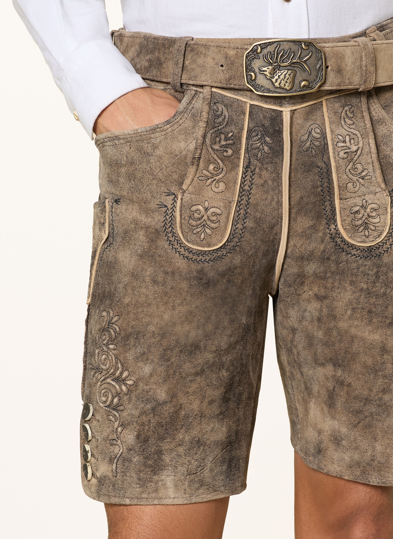 Spieth & Wensky Kožené kalhoty HERFORD: HNĚDÁ