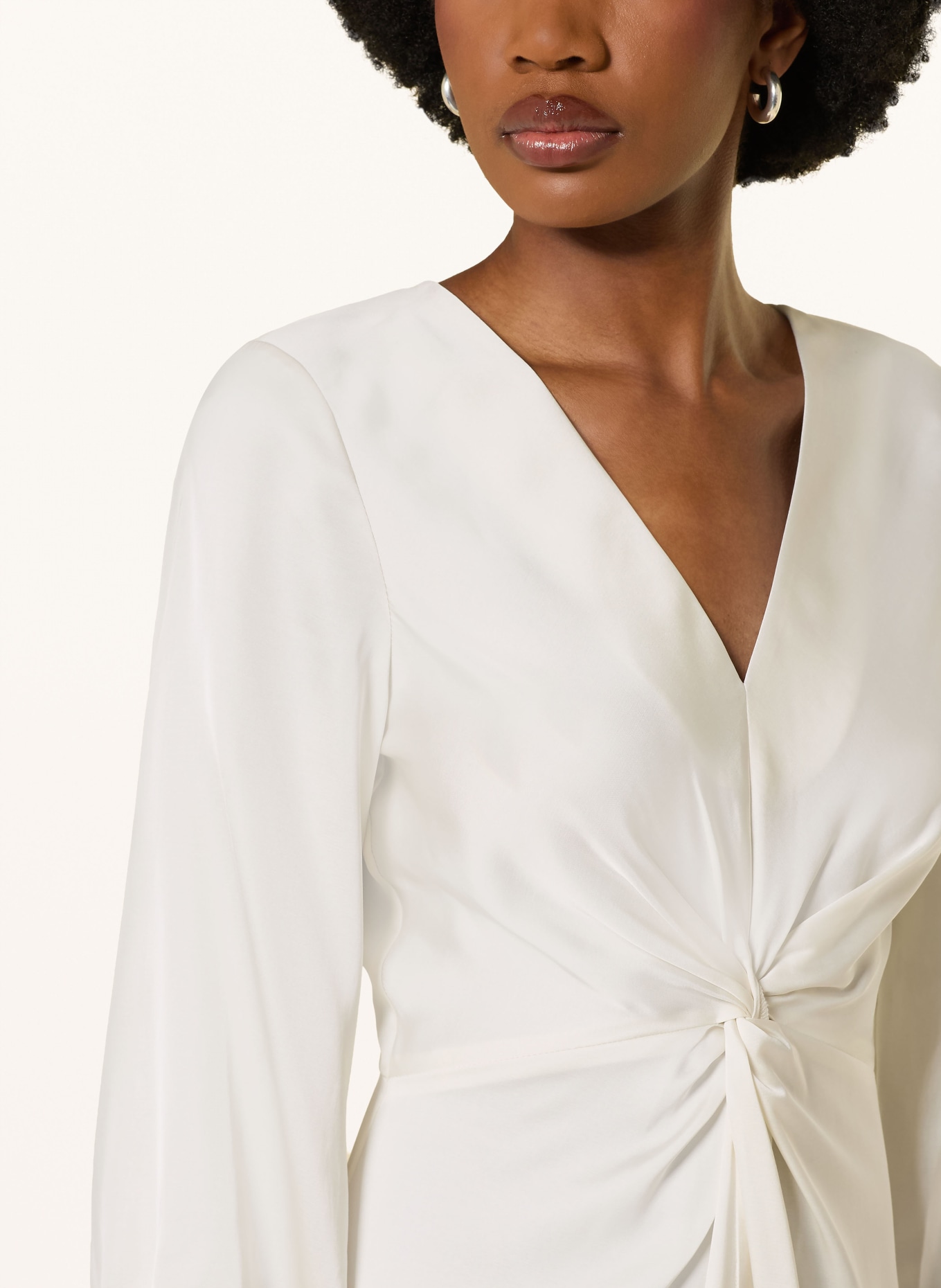 MRS & HUGS satin dress: WHITE